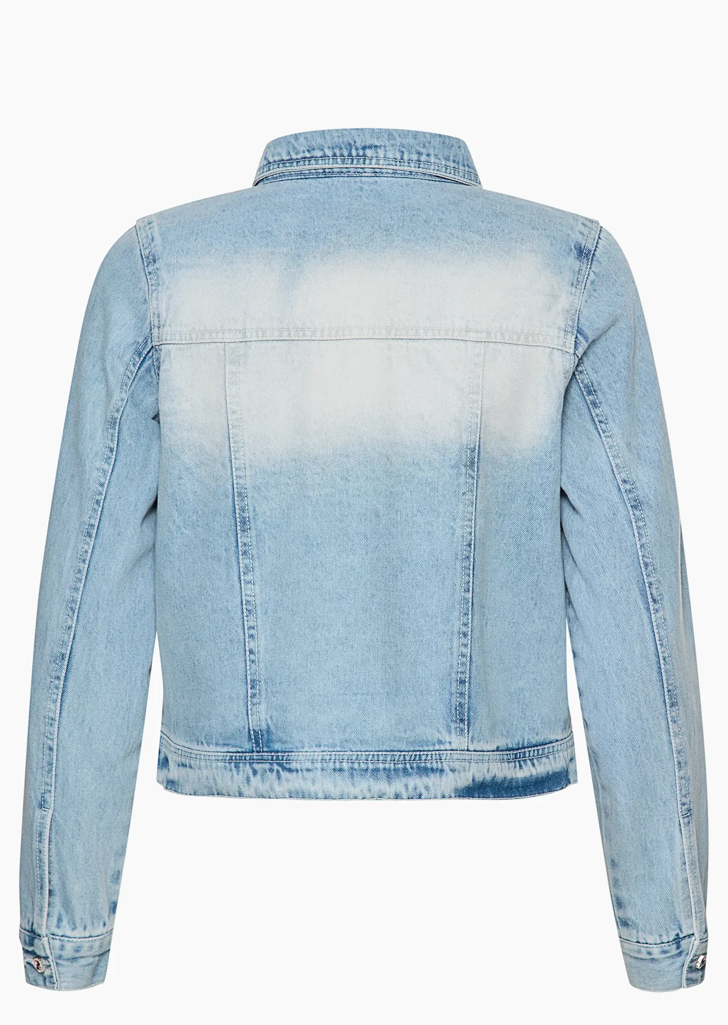 Jeansjacke mit Highlights, bleached denim