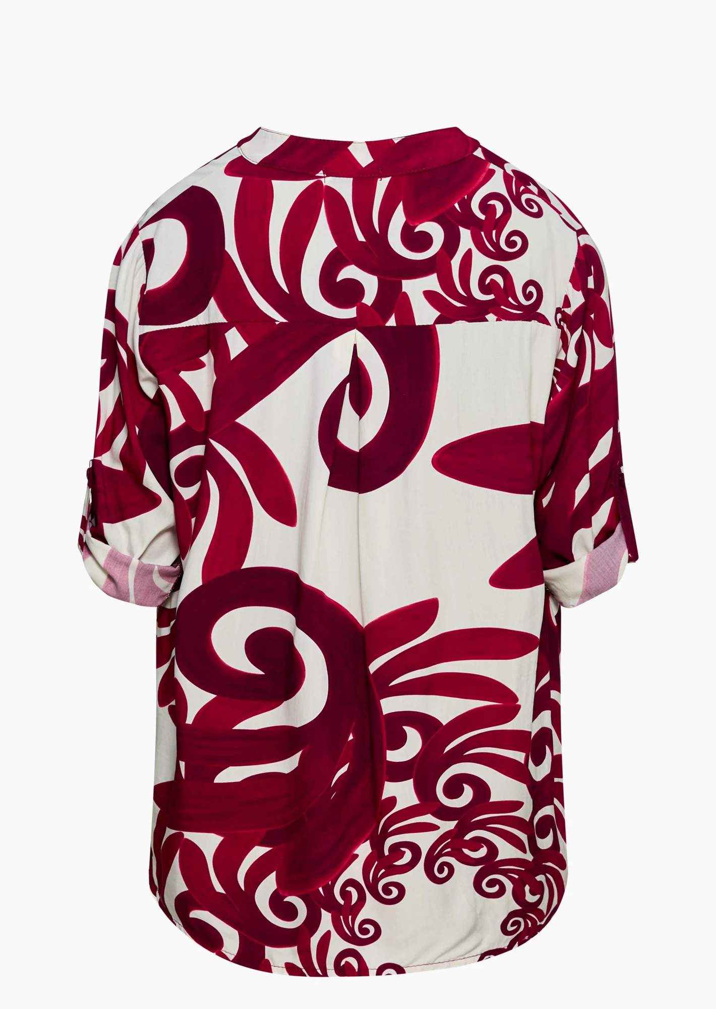 Bluse im Alloverprint, burgund