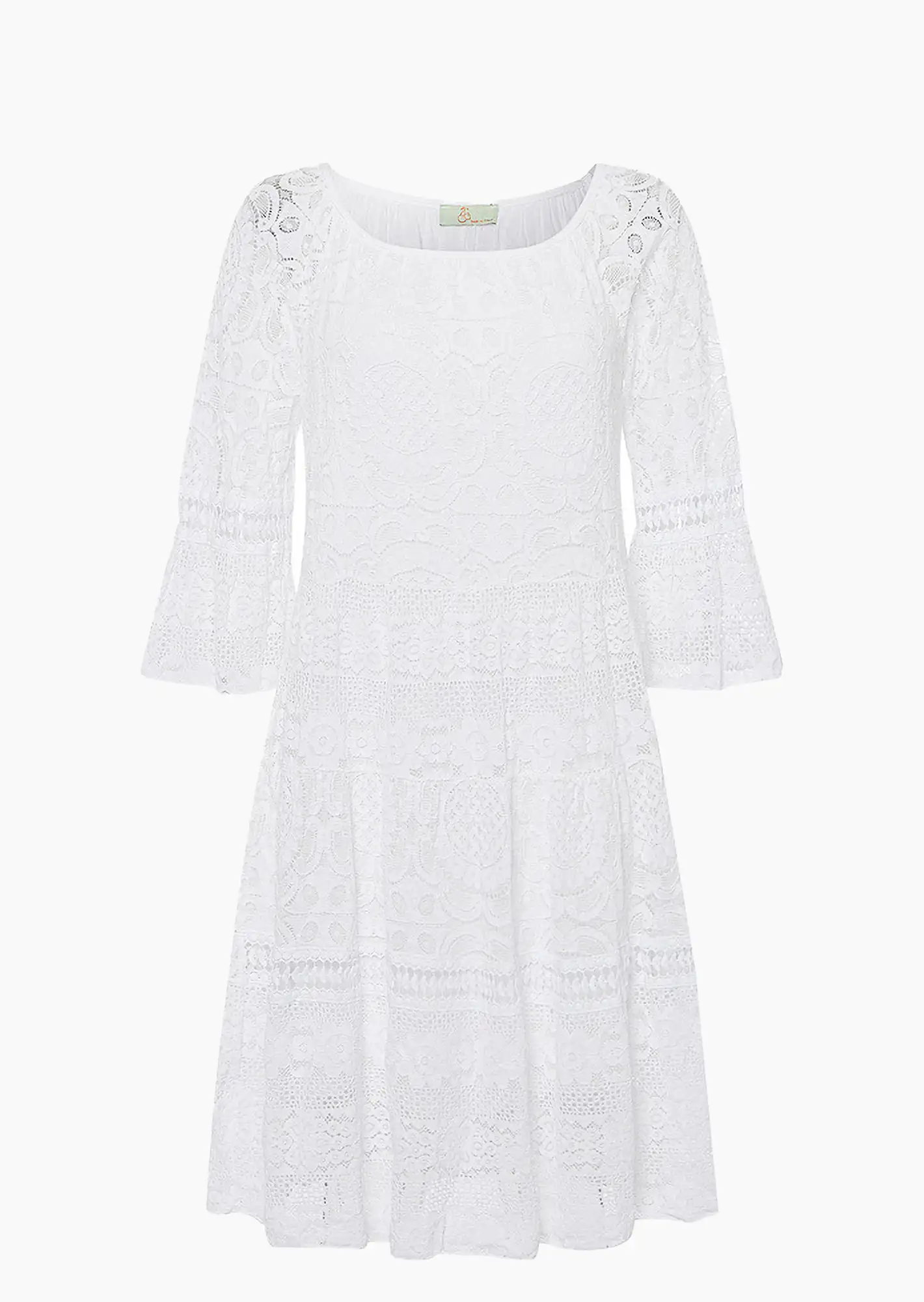 Kleid mit Spitze, weiß
