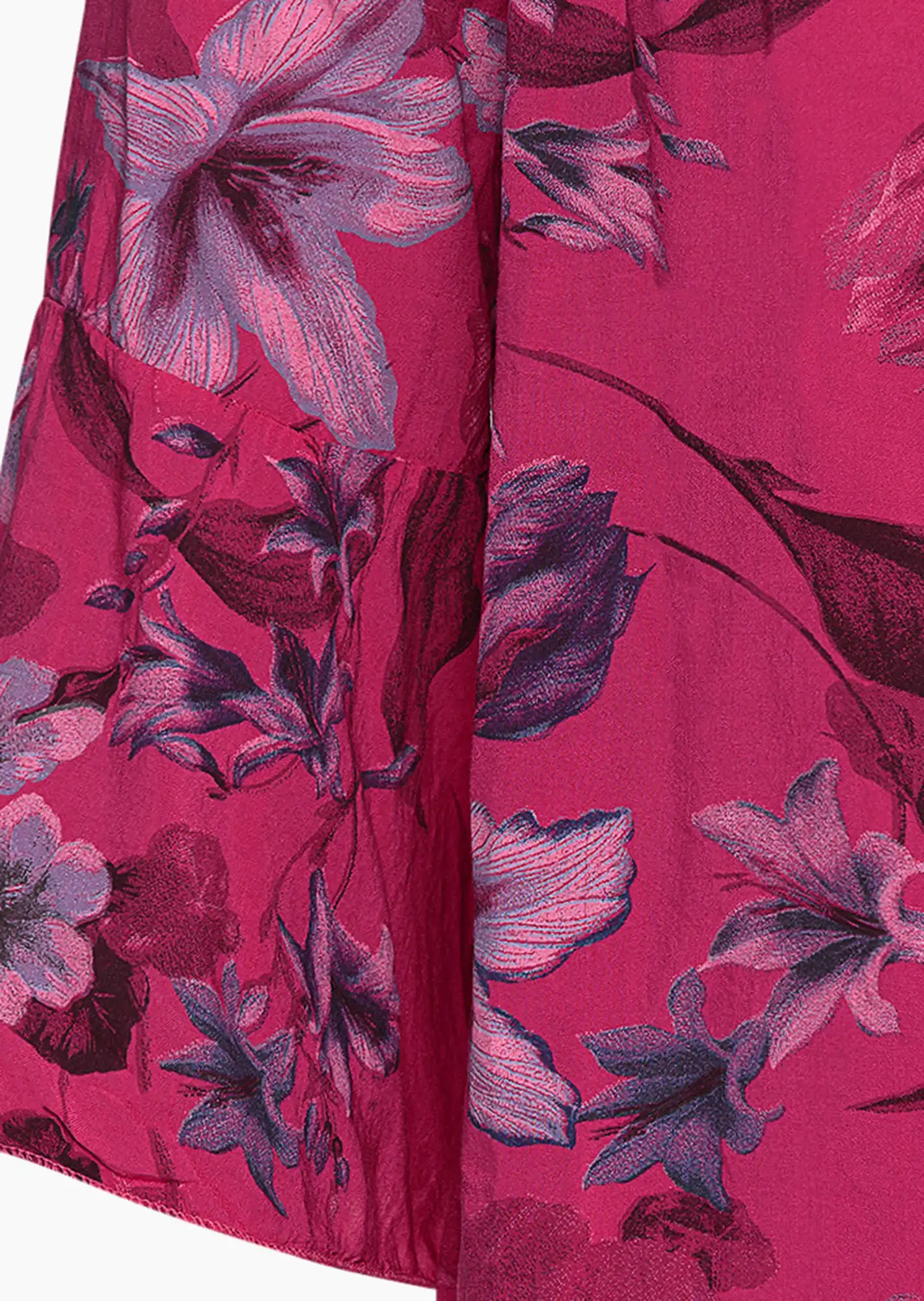 Bluse mit Blumen, very berry
