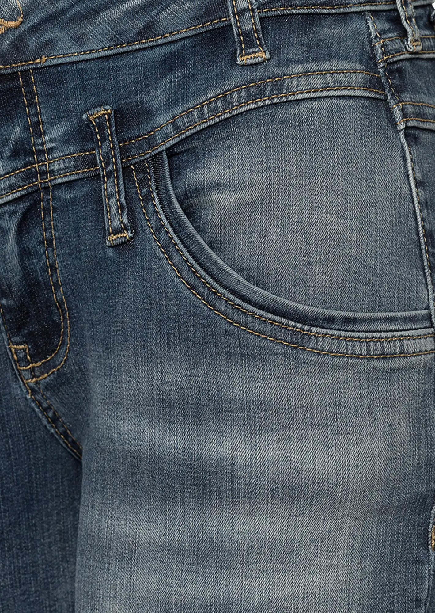 Jeans in verwaschener Optik, blue denim