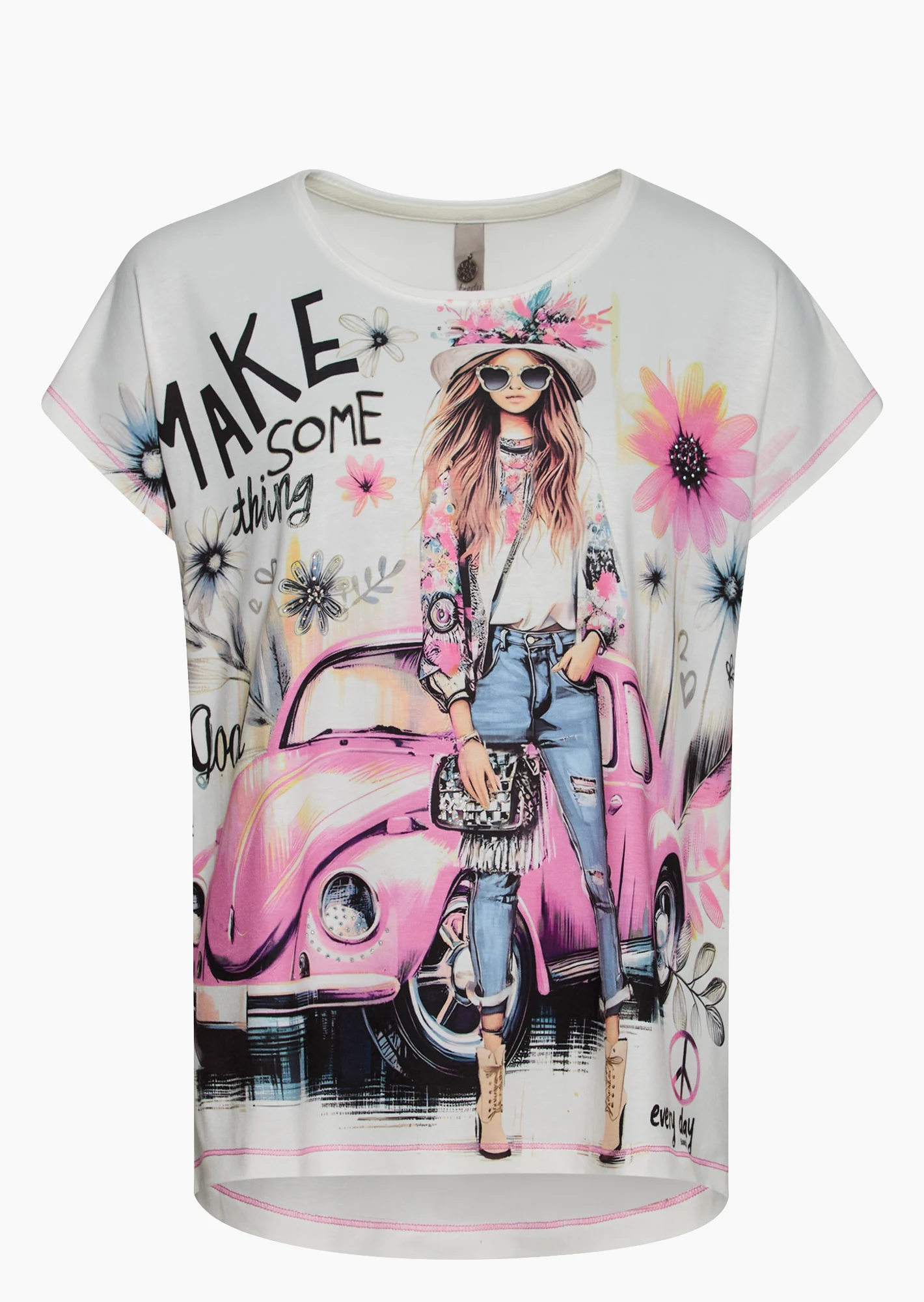 Shirt 'Make something', offwhite