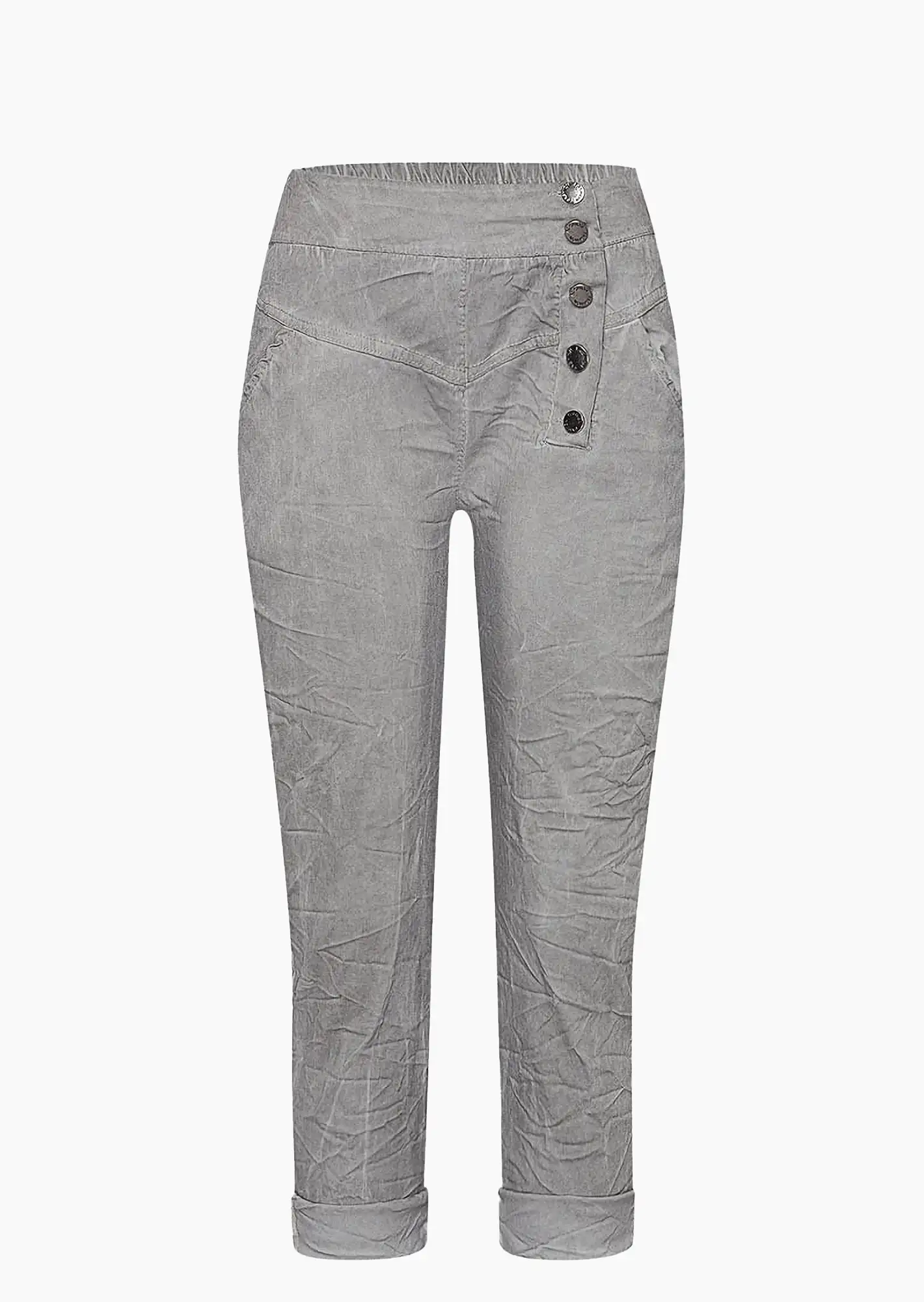 Joggpants mit Knöpfen, silber