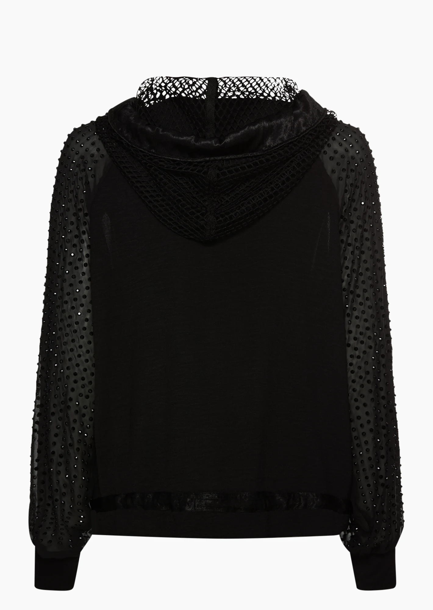 Jacke mit Ziernieten, schwarz
