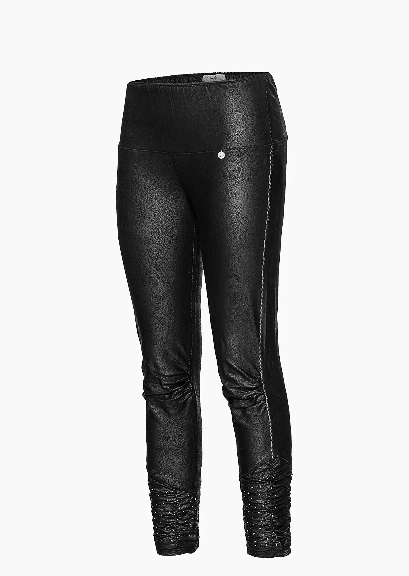 Leggings mit Ziersteinen, schwarz