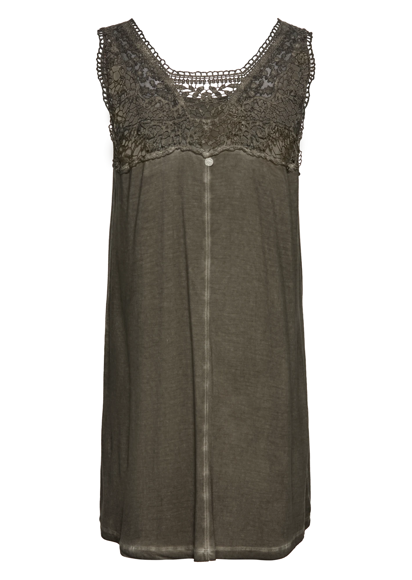 Top mit Spitze, khaki