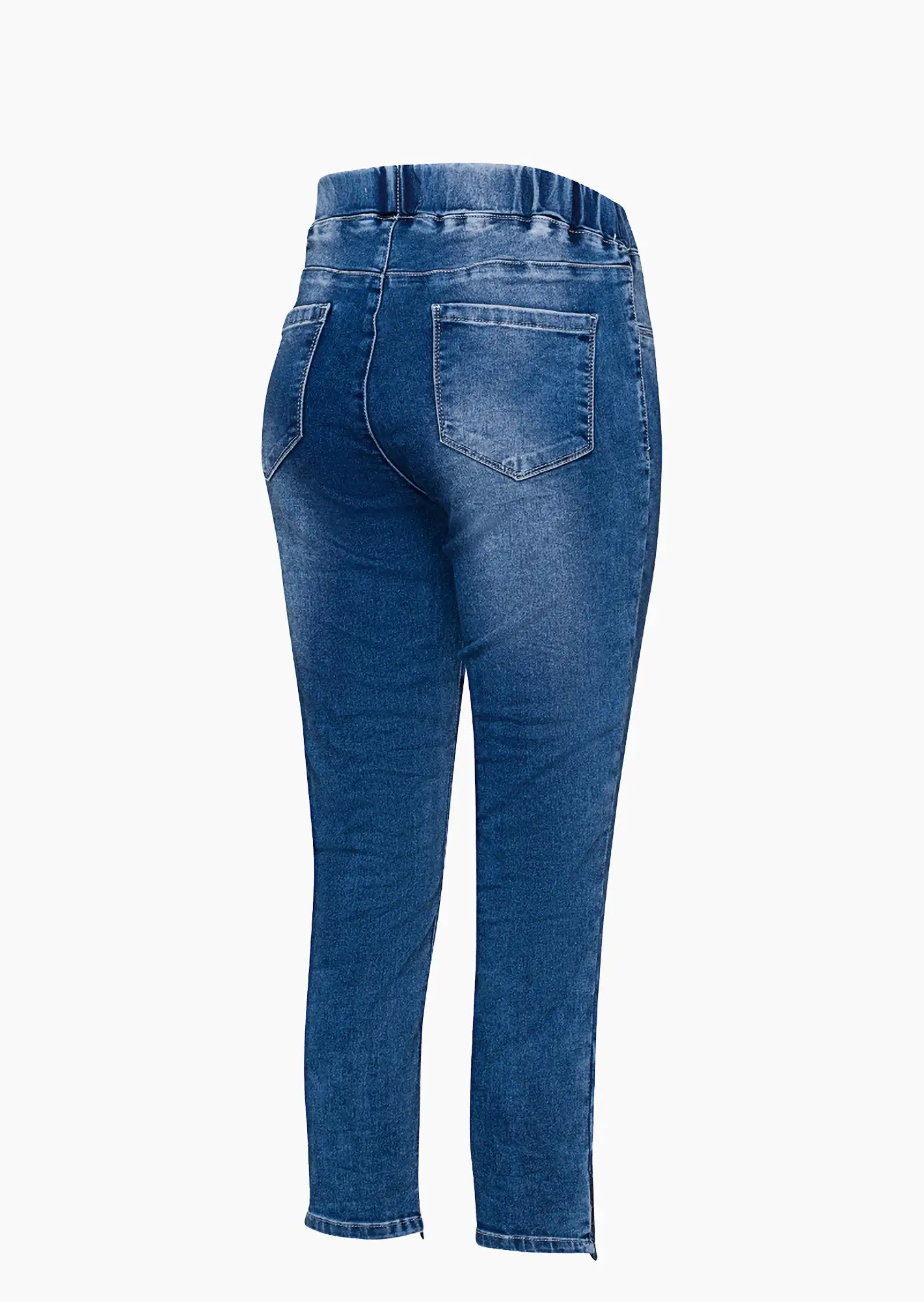 Jeggings mit Stickerei, blue denim