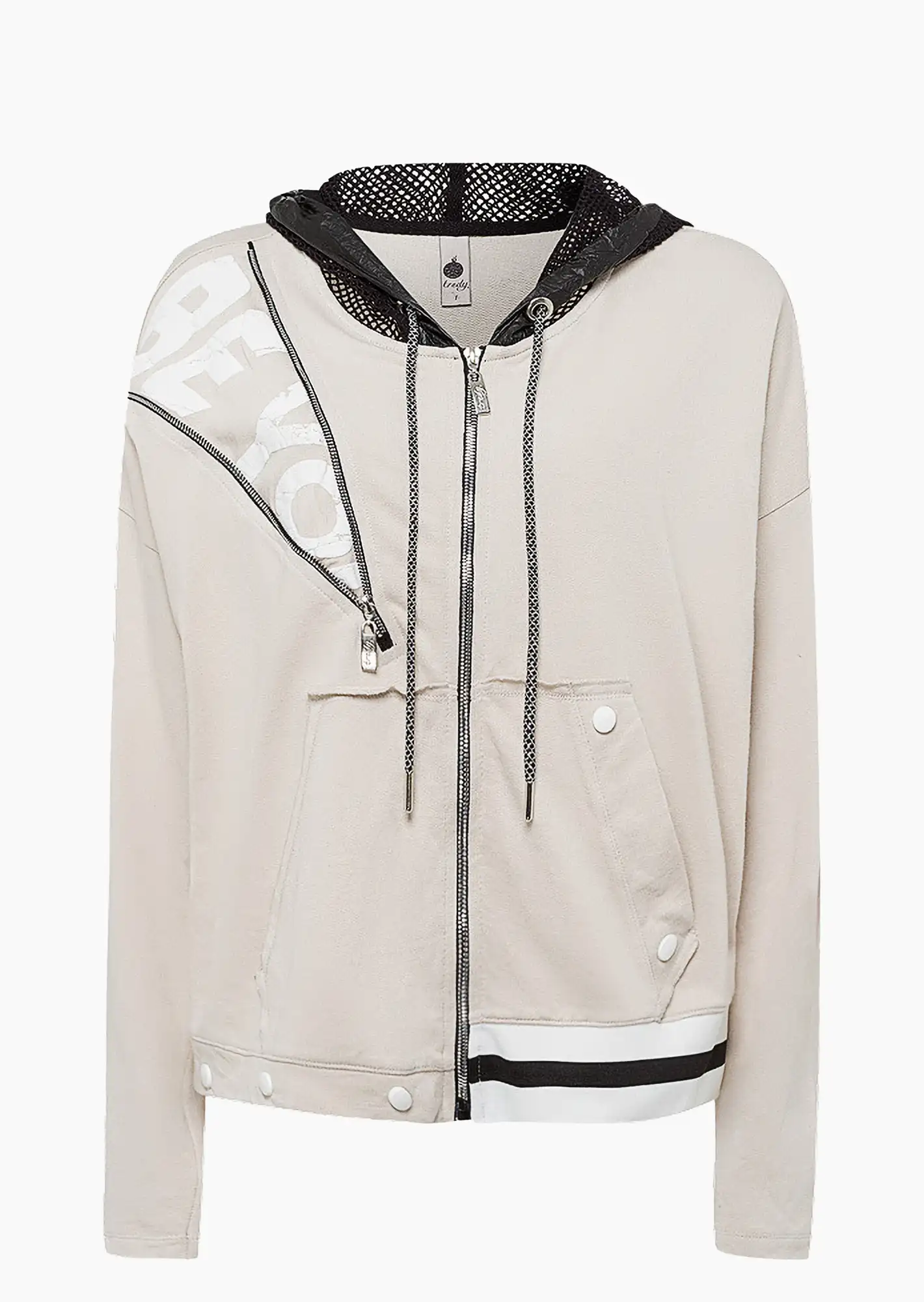 Sweatjacke 'Be you', kitt