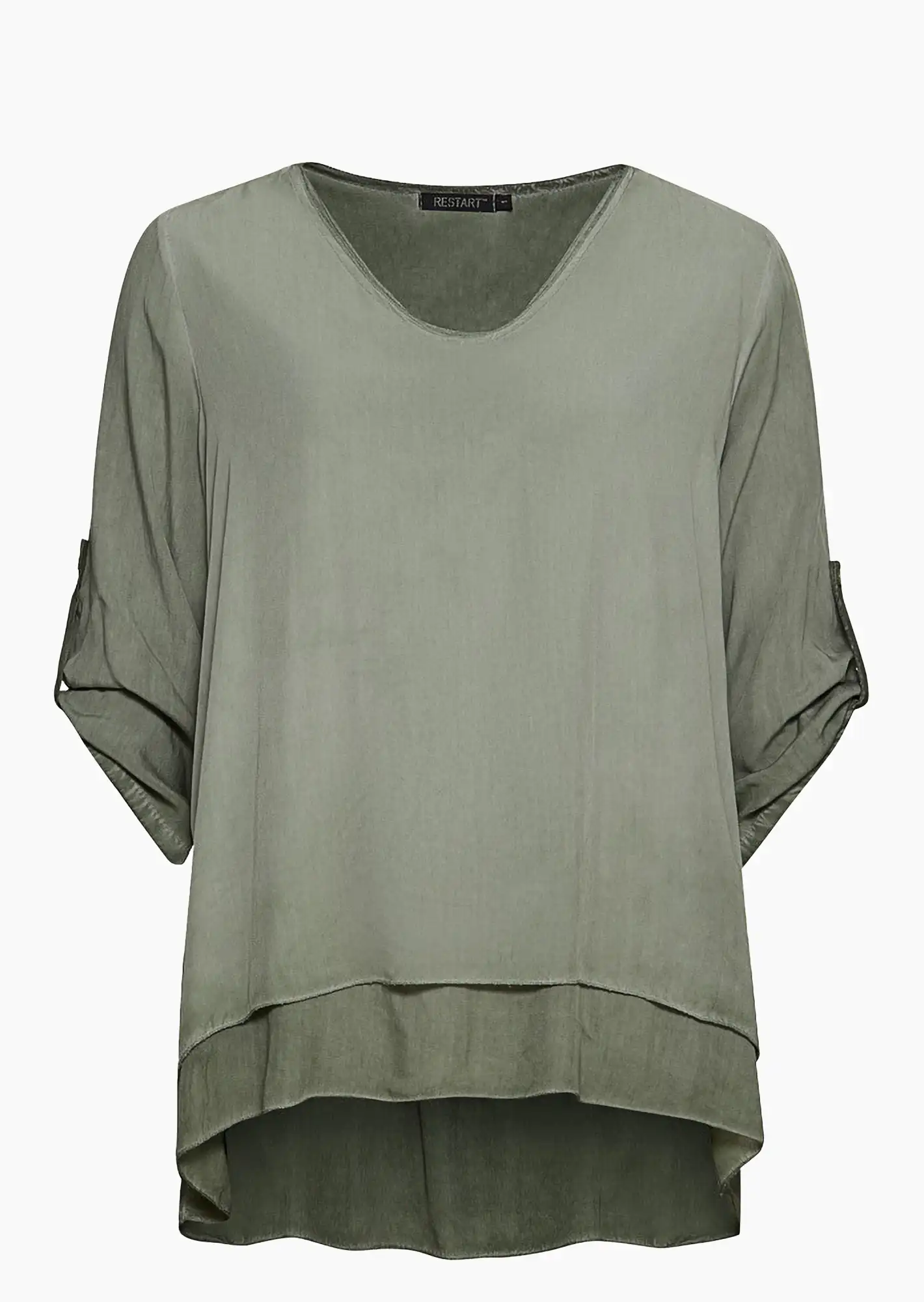 leicht fließende Bluse, khaki