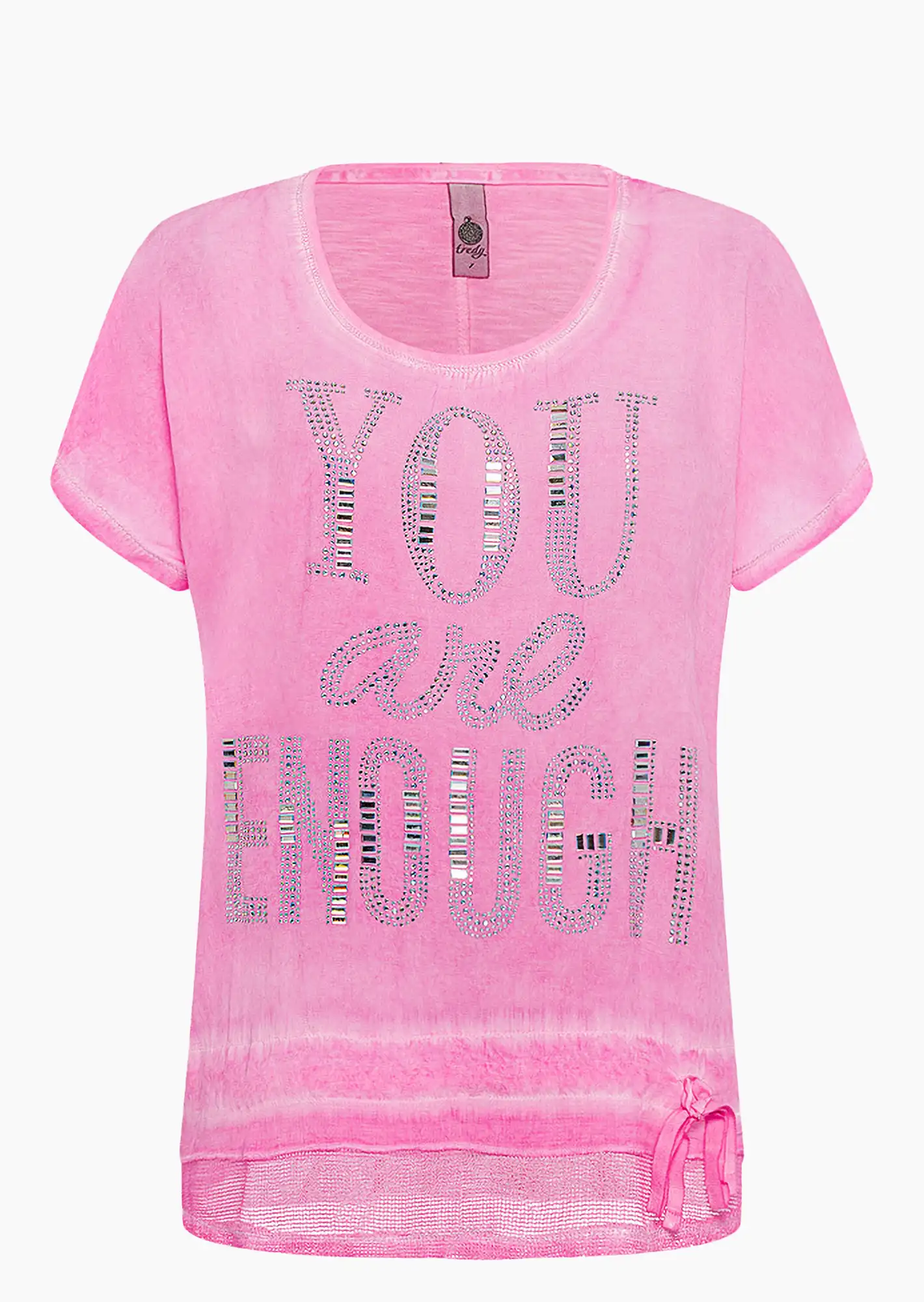 Shirt  'You are enough', pink fluro