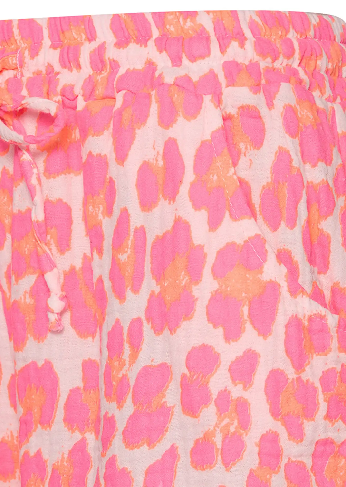 Musselin-Shorts, neonpink