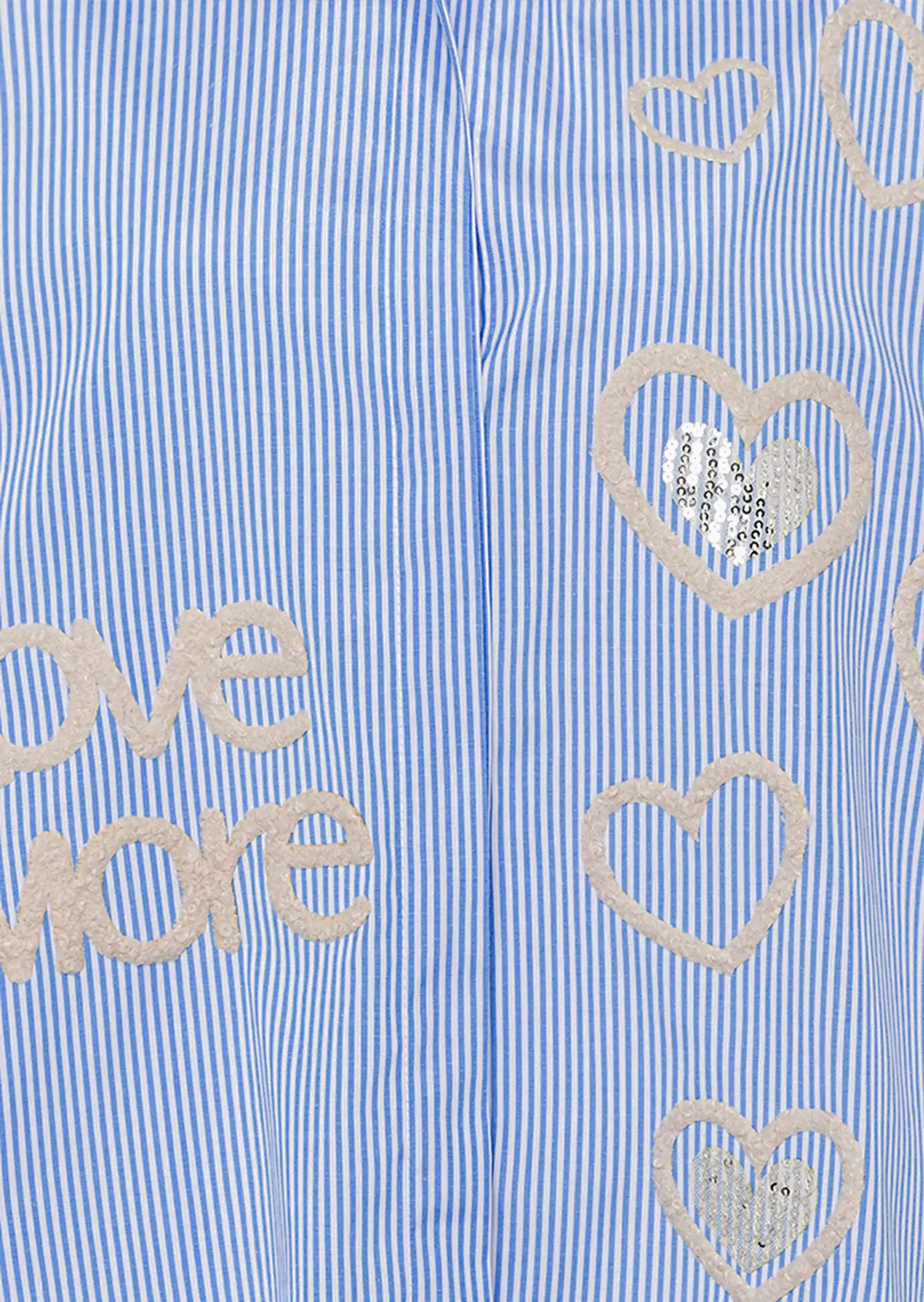 Bluse 'Amore', blau-weiß