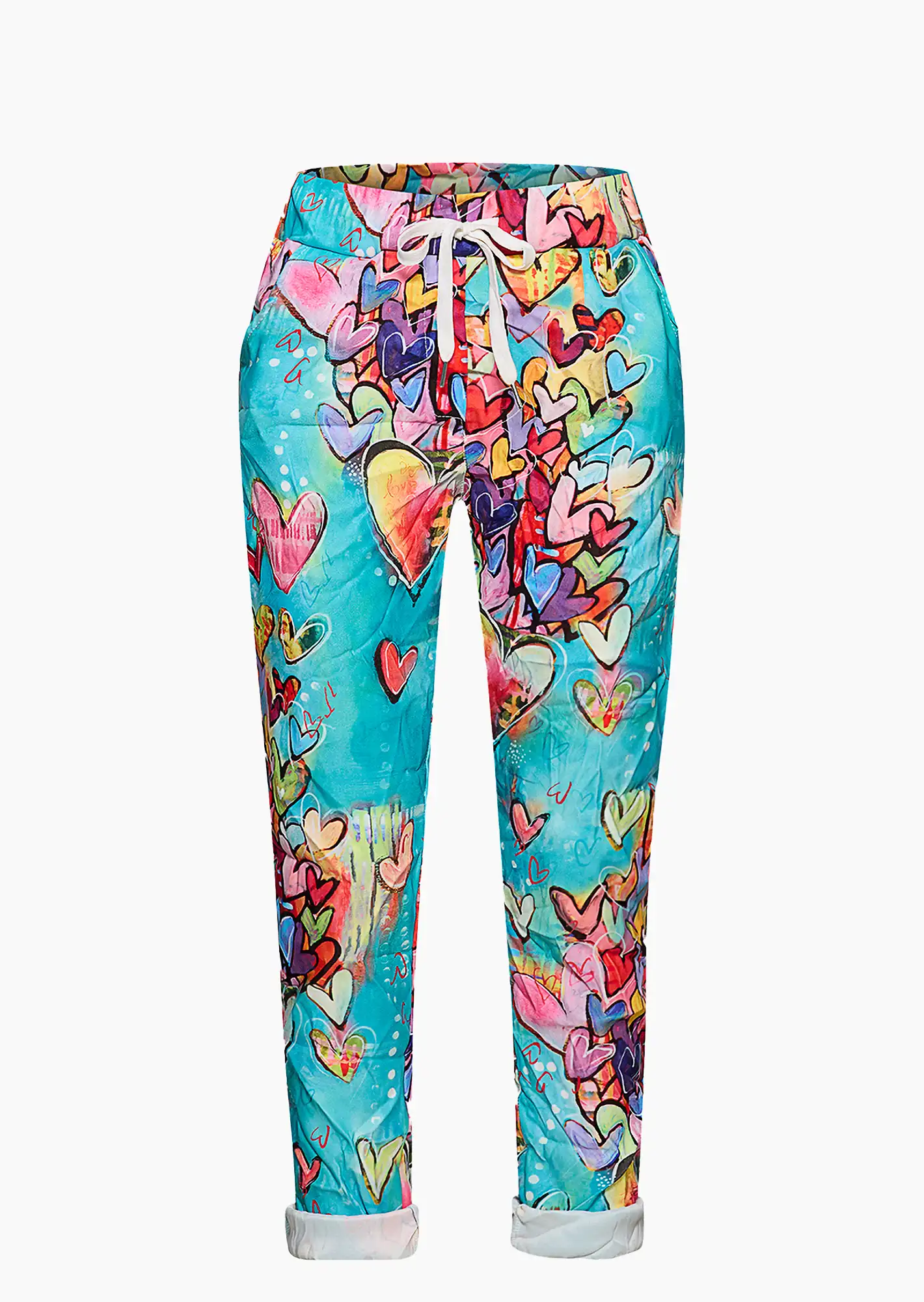 Joggpants mit Print, türkis