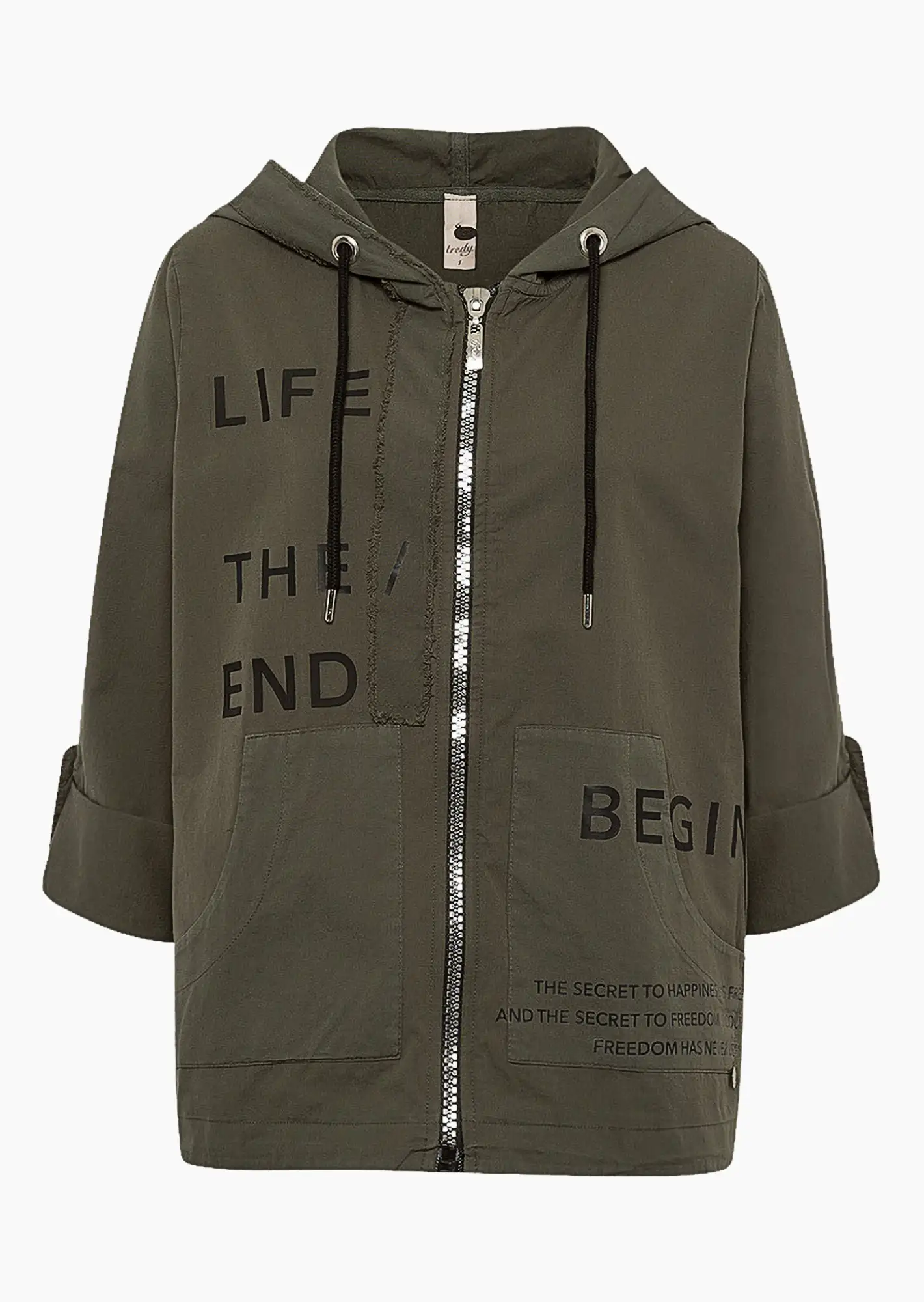 Jacke 'Life - End', oliv