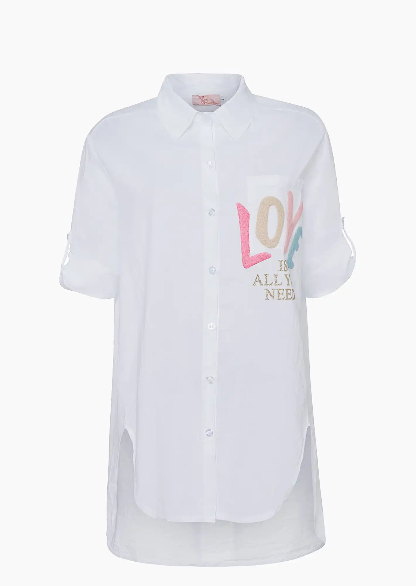 Bluse 'Love', weiß