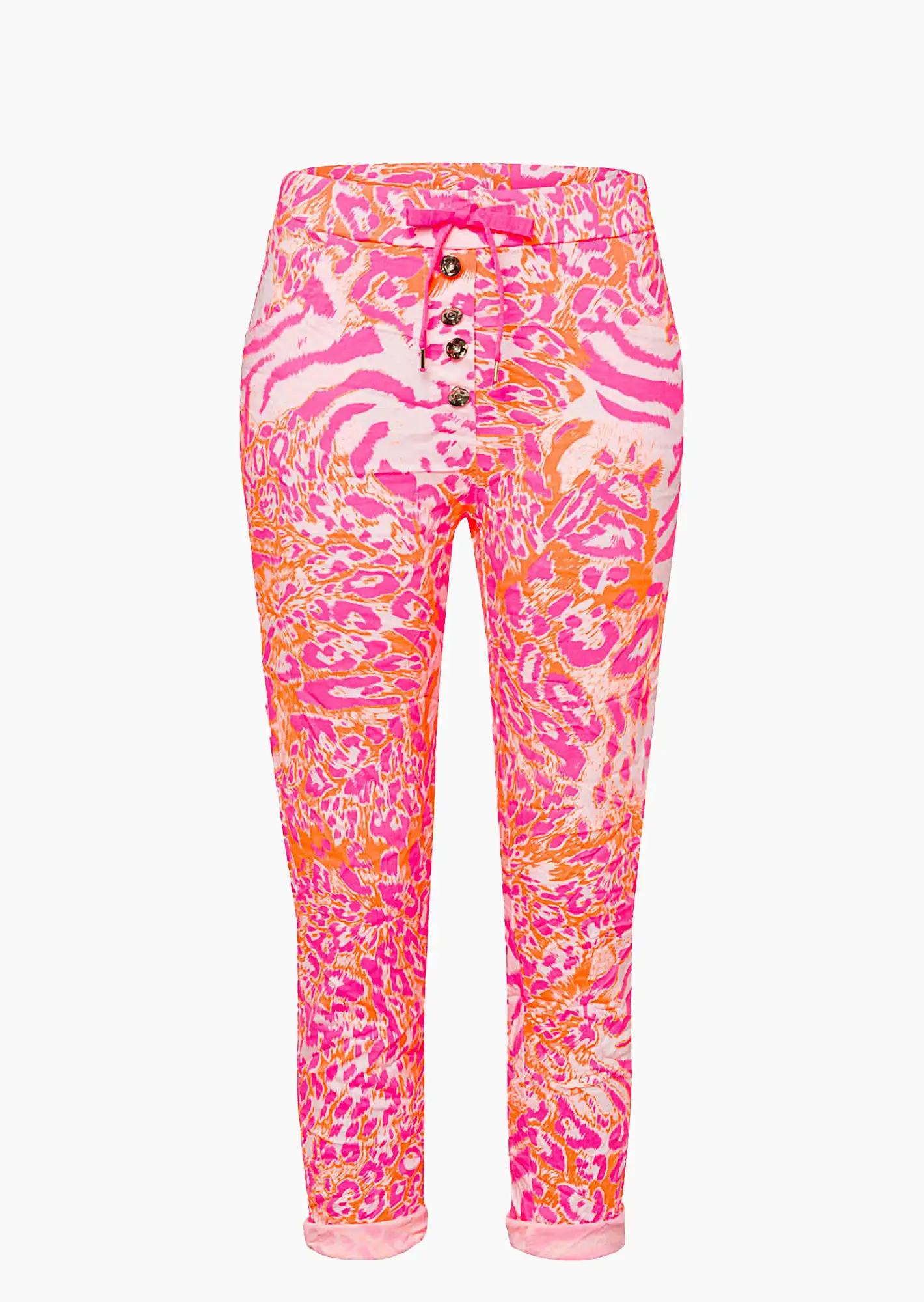 Joggpants im Animalstyle, neonpink