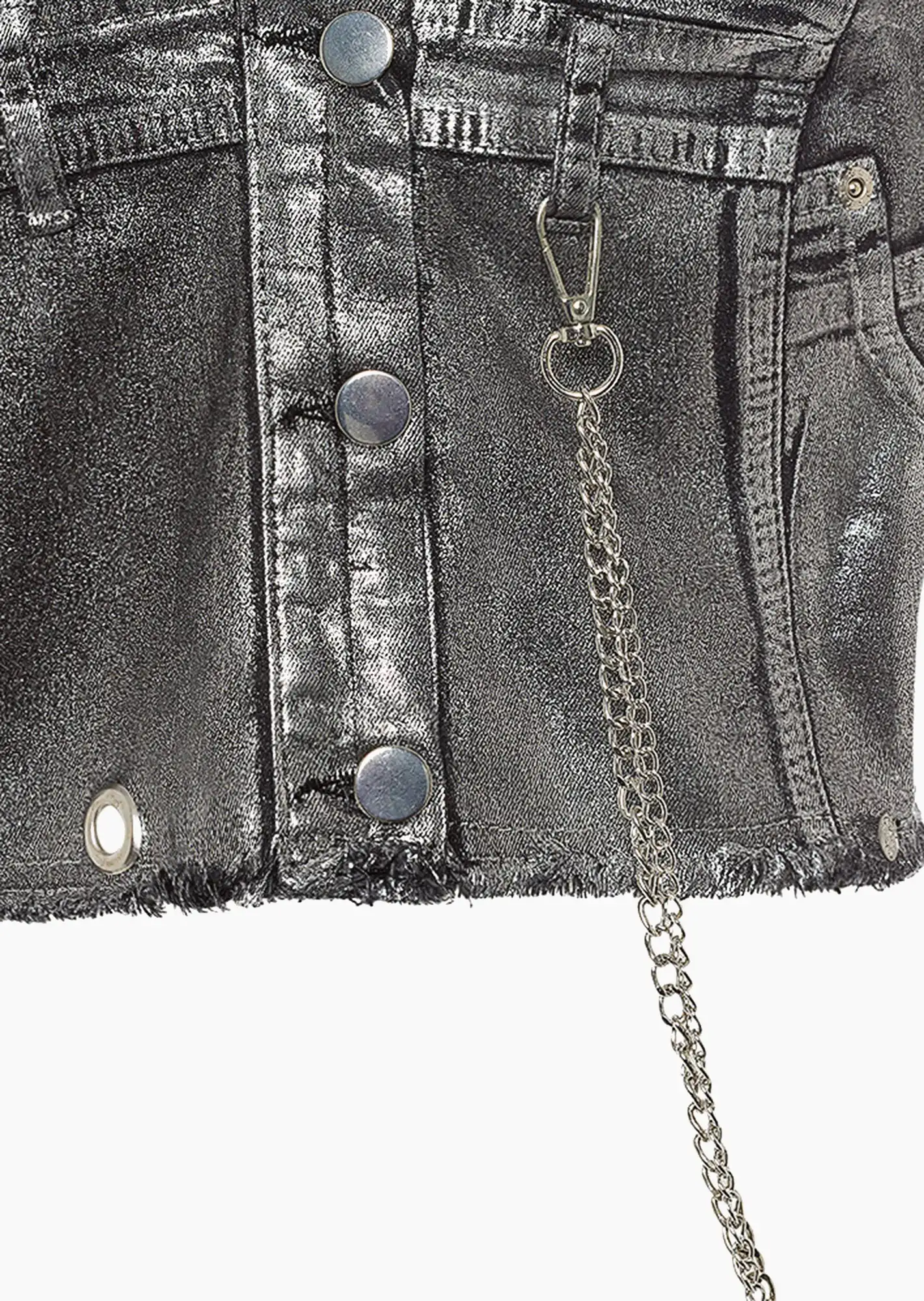 Weste im Denim-Style, silber