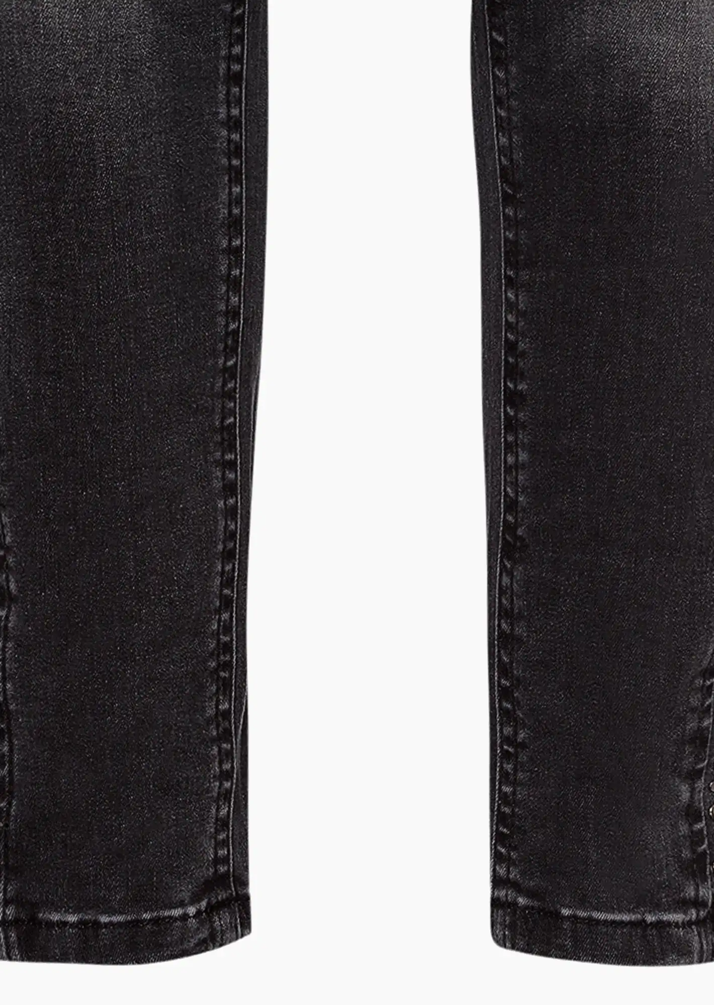 Jeans mit Nieten, black denim