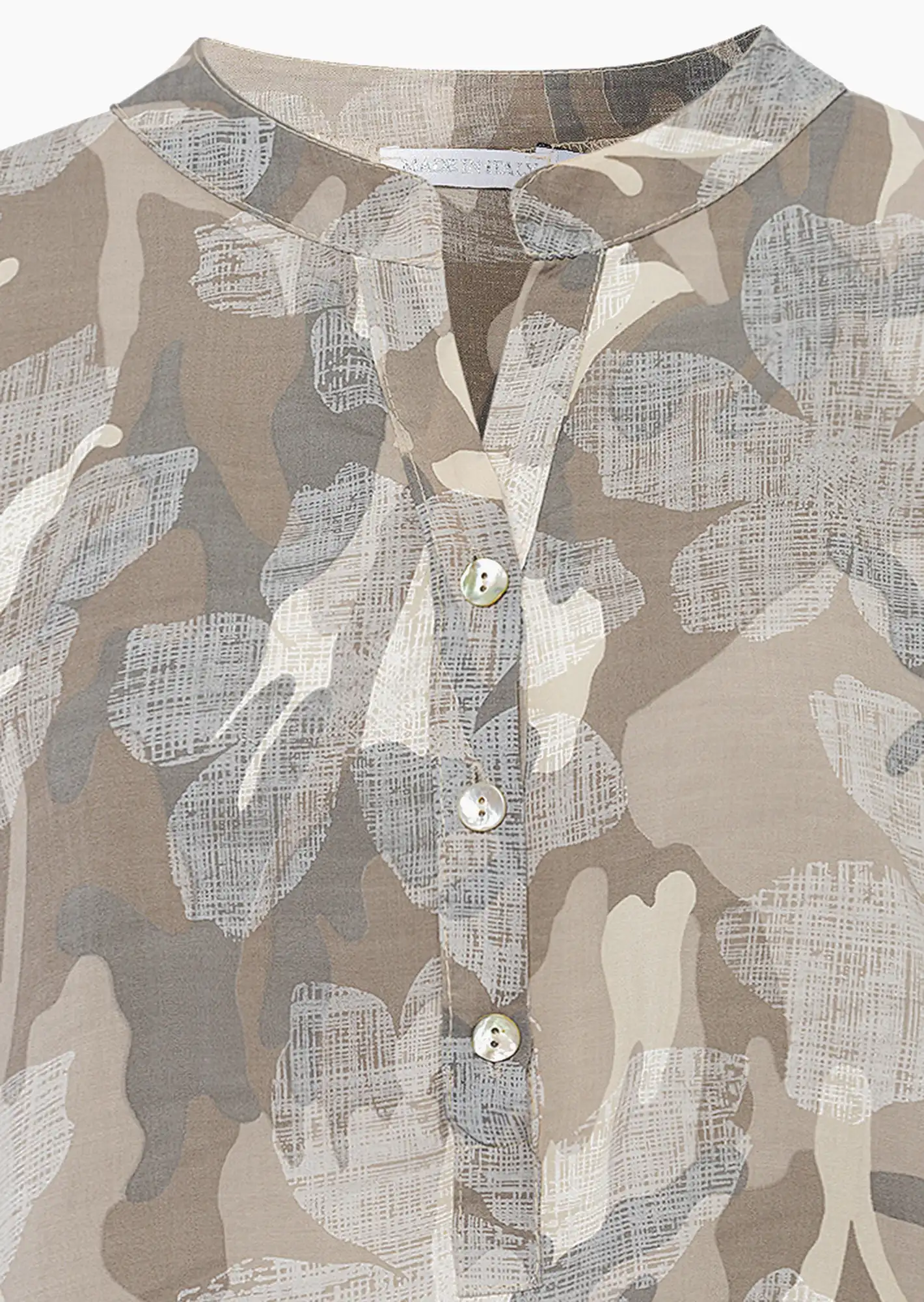 Bluse im Alloverprint, taupe