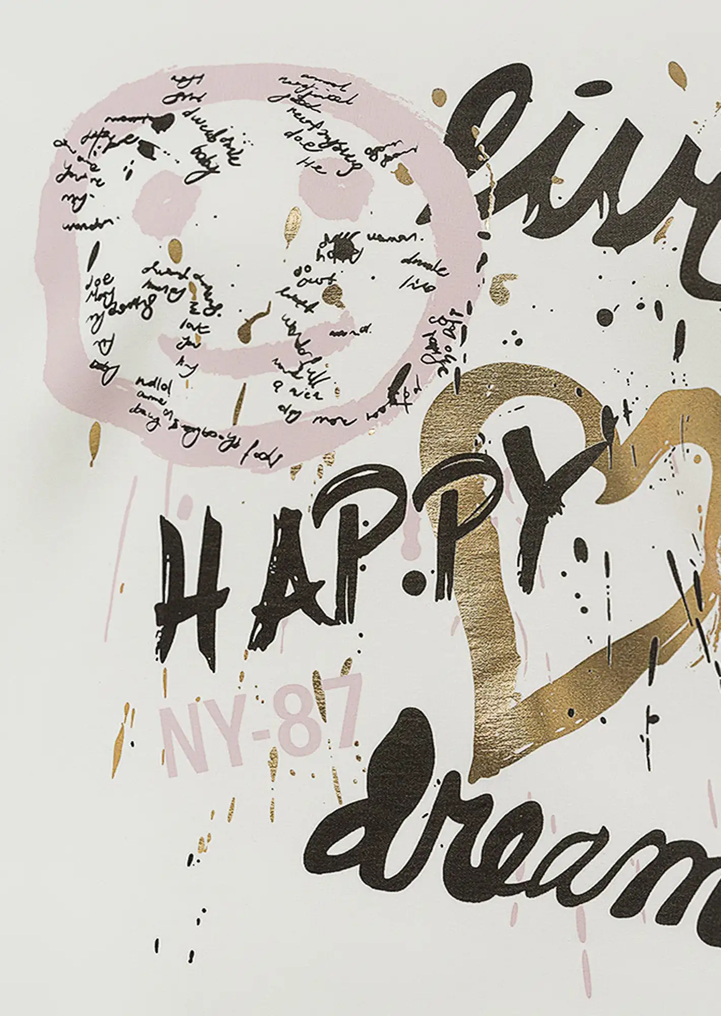 Sweatpullover 'Happy', offwhite