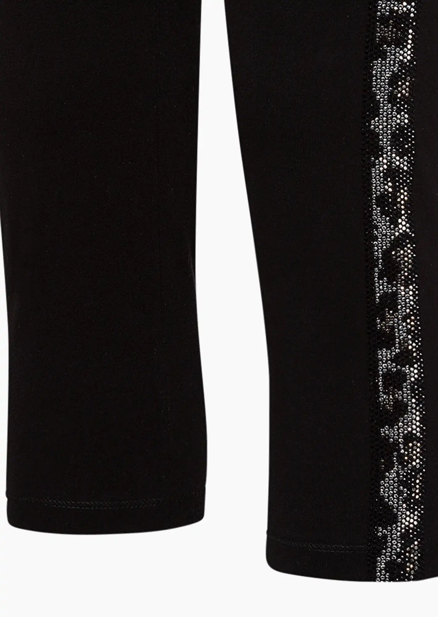 Leggings mit Galonstreifen, schwarz