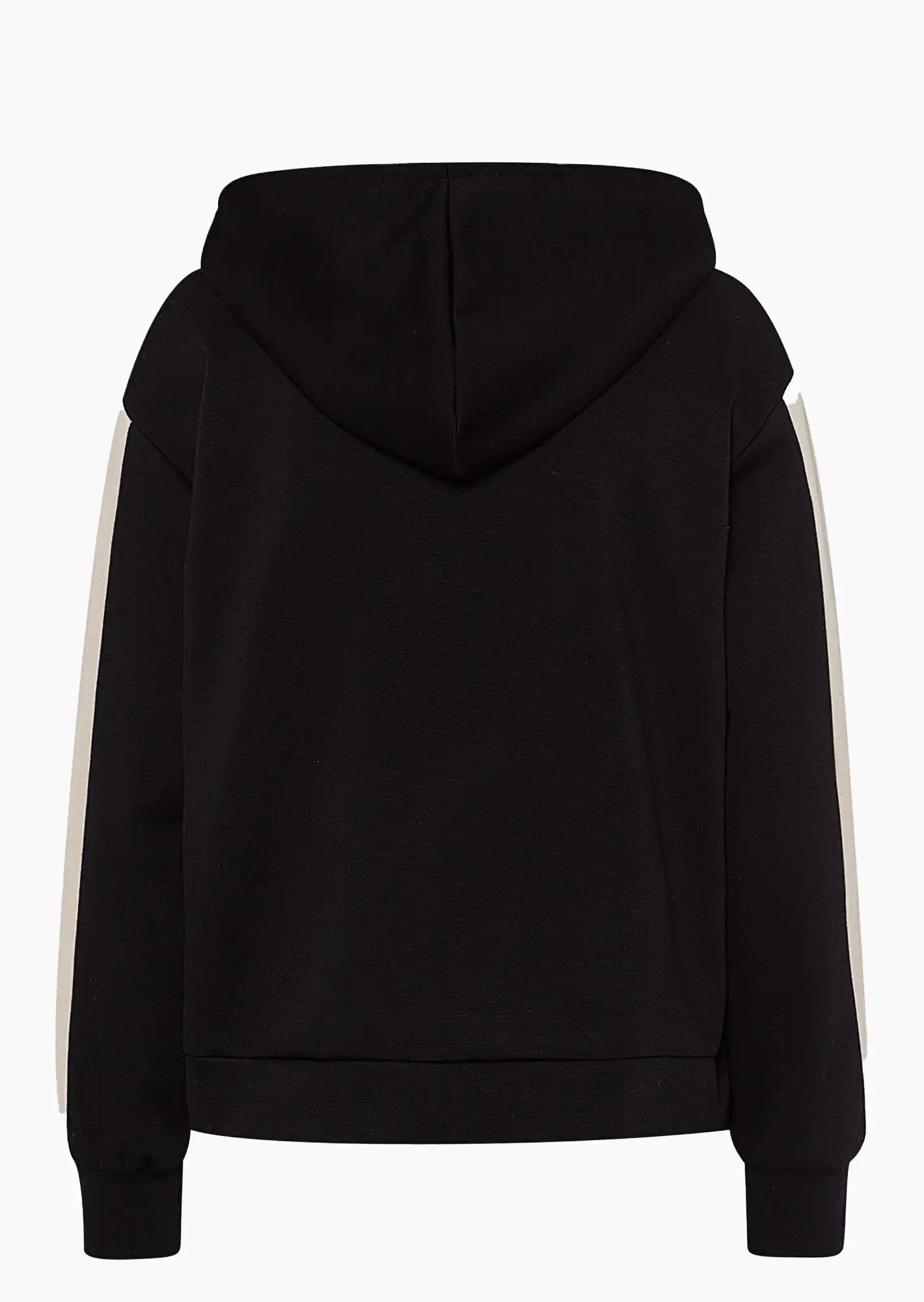 Sweatjacke mit Galonstreifen, schwarz