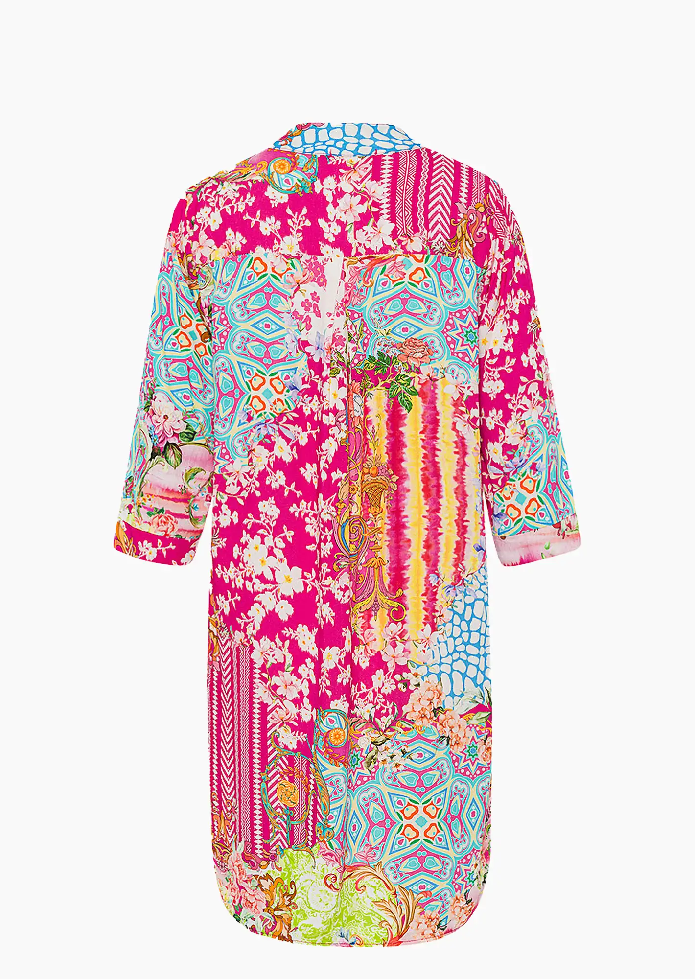 Kleid mit floralem Print, bunt