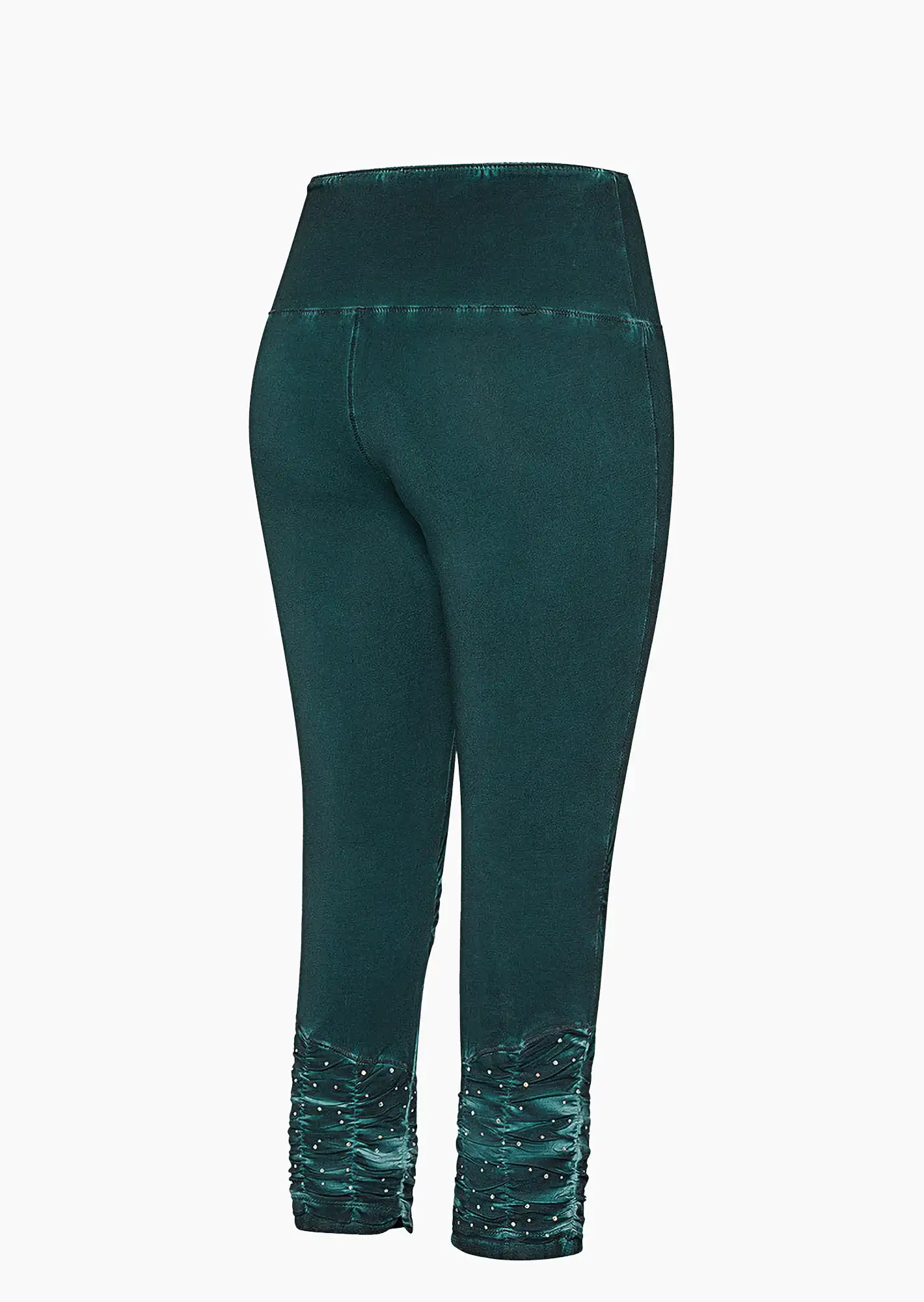 Leggings mit Ziersteinen, forest green