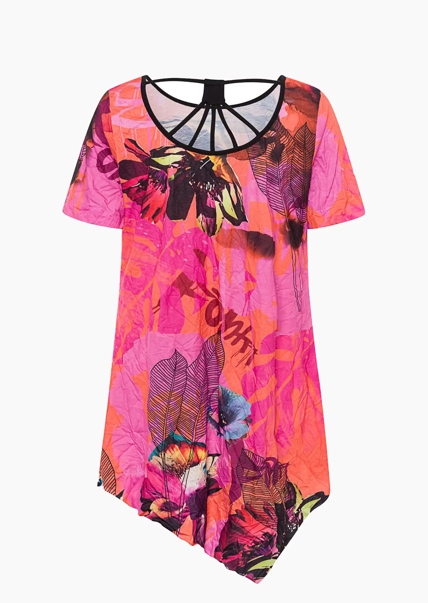 Long-Shirt, pink-orange