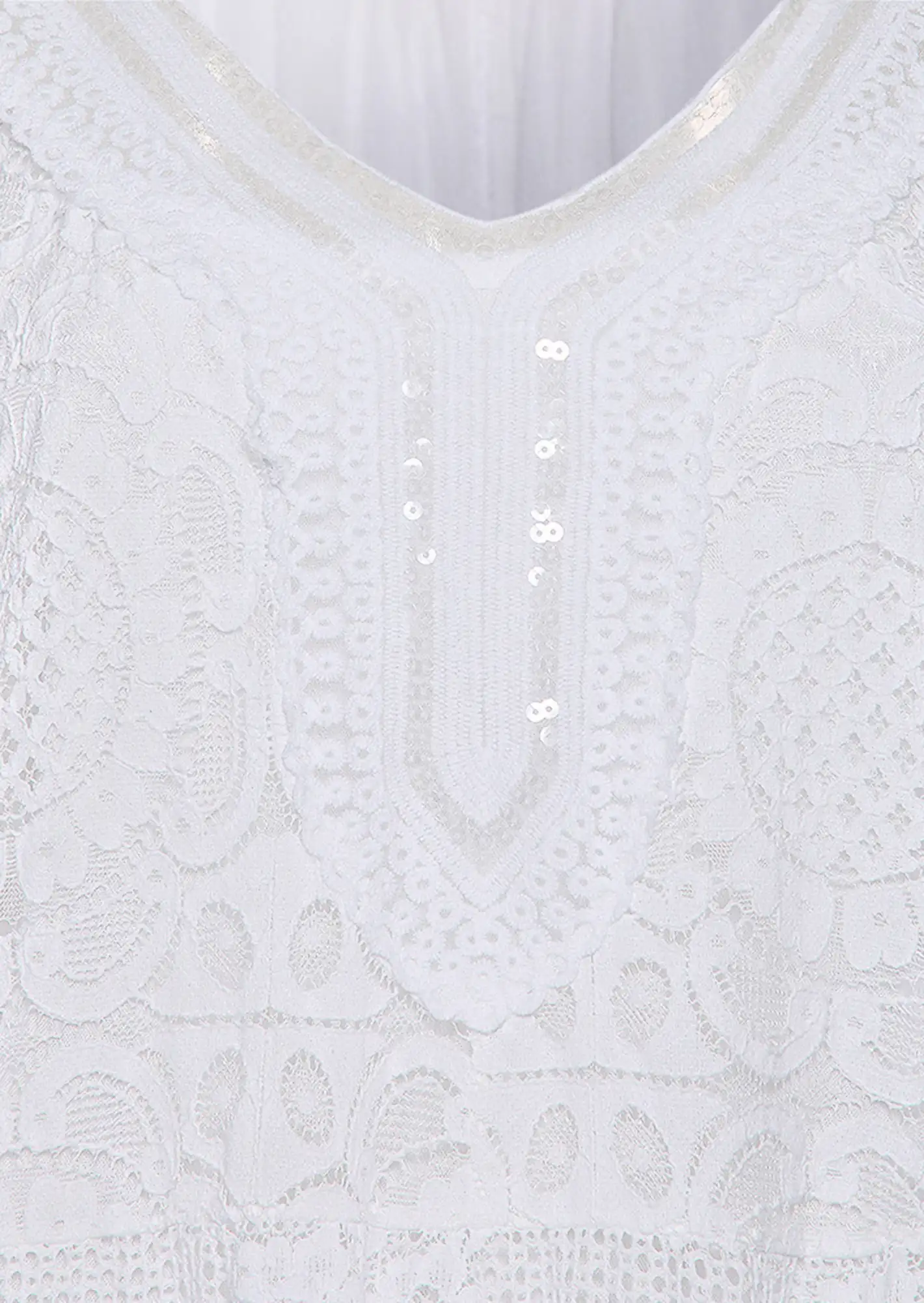 Kleid mit Spitze, weiß
