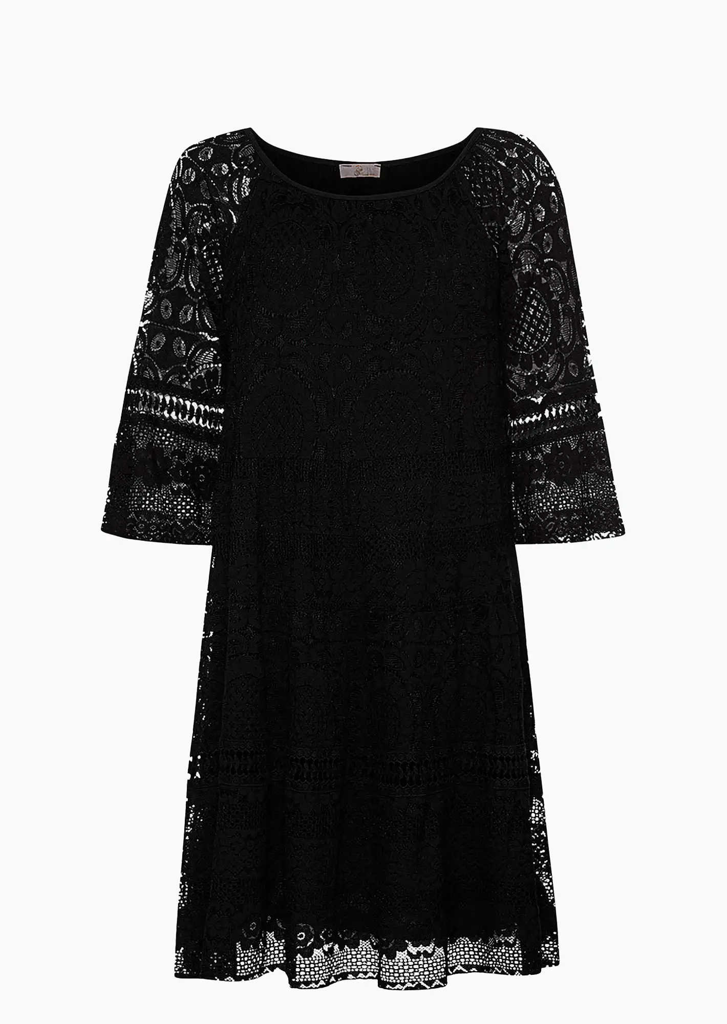 Kleid mit Spitze, schwarz