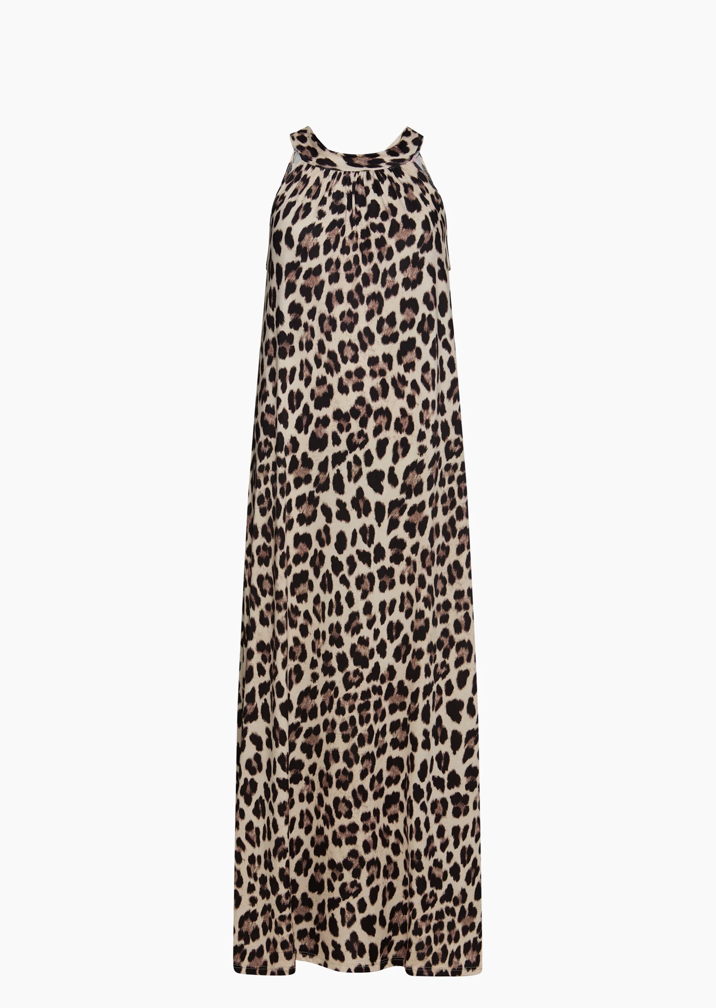 Kleid Neckholder, schwarz-crema