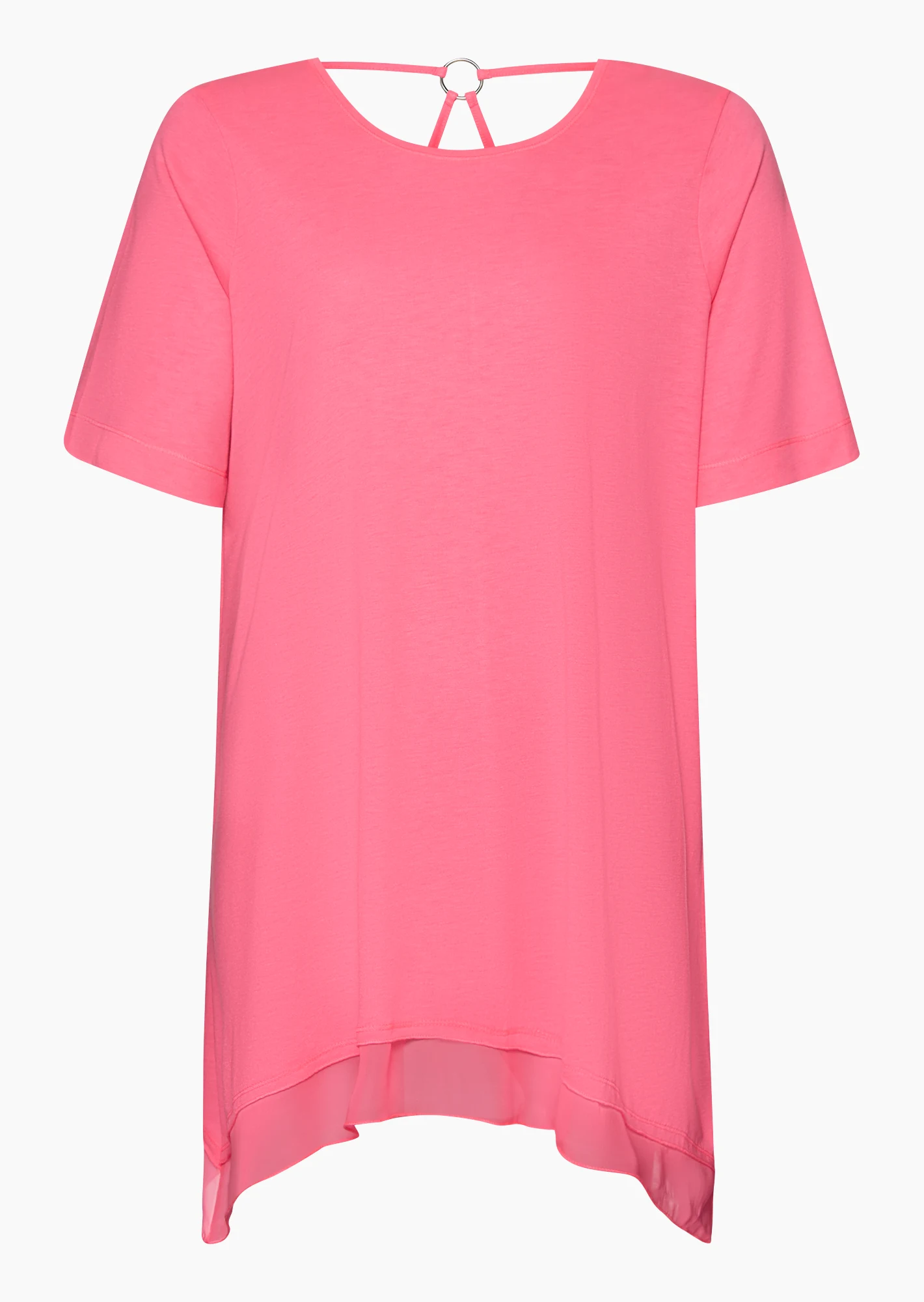 Shirt mit dekorativem Nacken, neon lobster