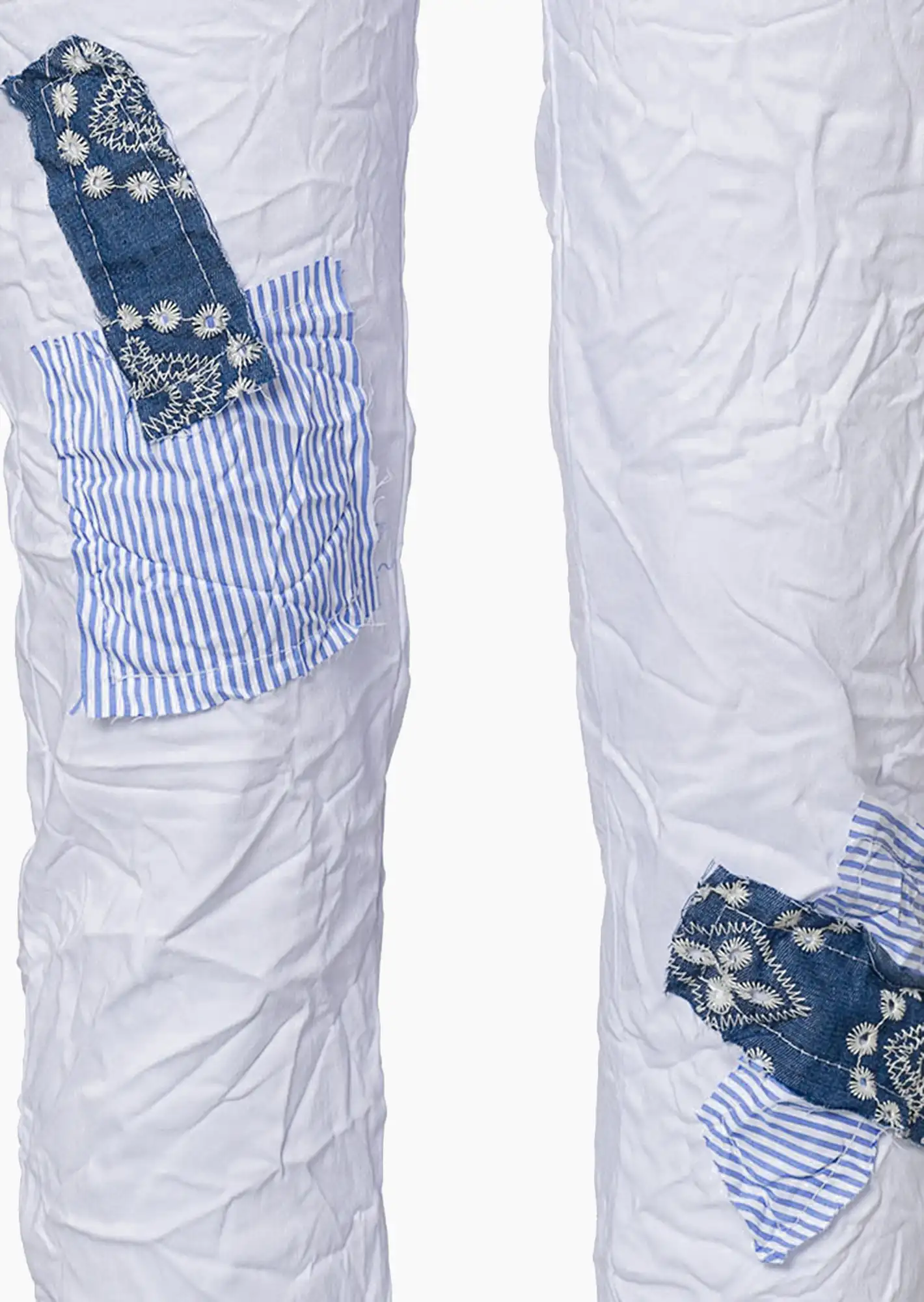 Joggpants mit Patches, weiß