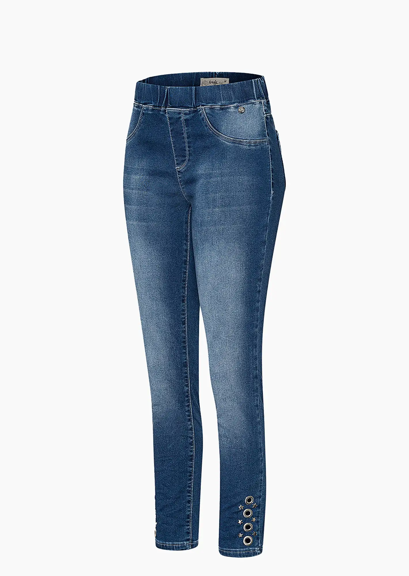 Jeggings mit Sternen, blue denim