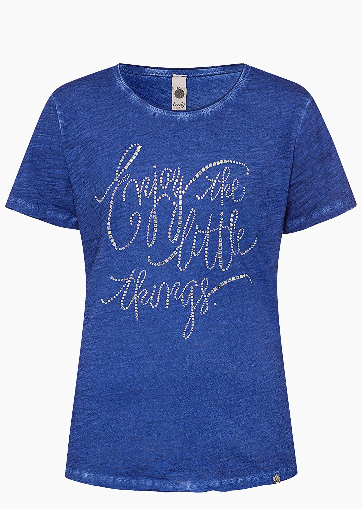Shirt mit Lettering, kingsblue