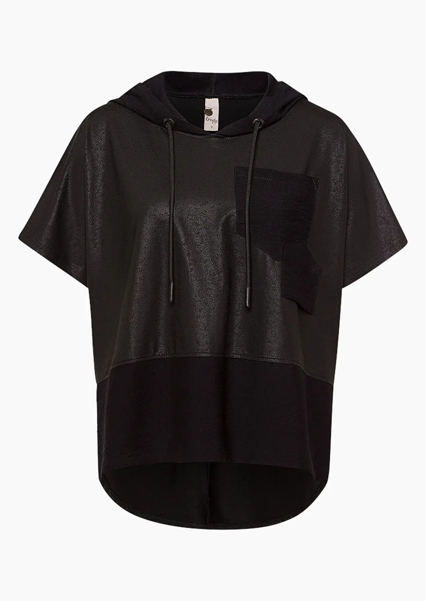 Shirt Vokuhila, schwarz