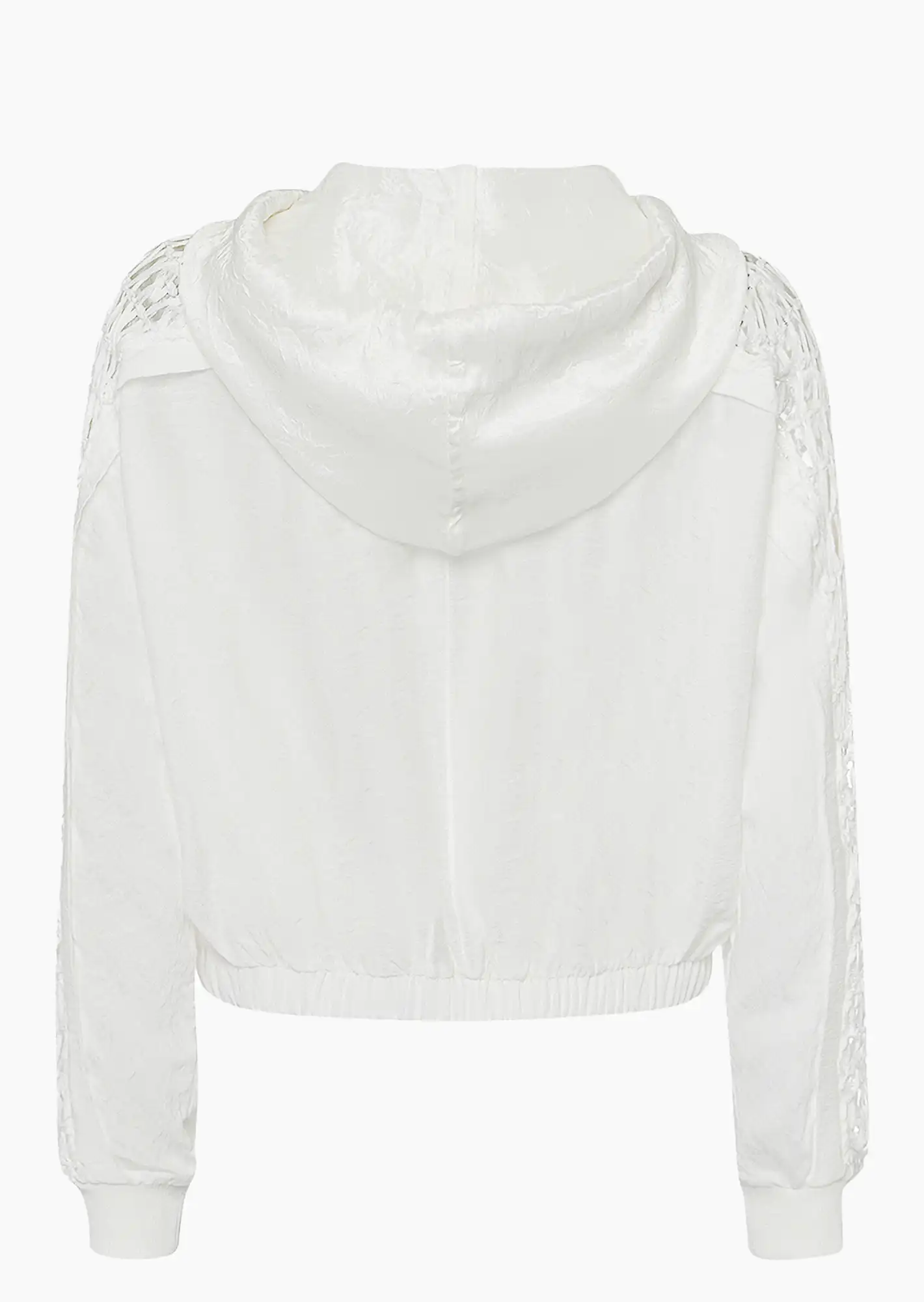 Jacke in grobem Netz, offwhite