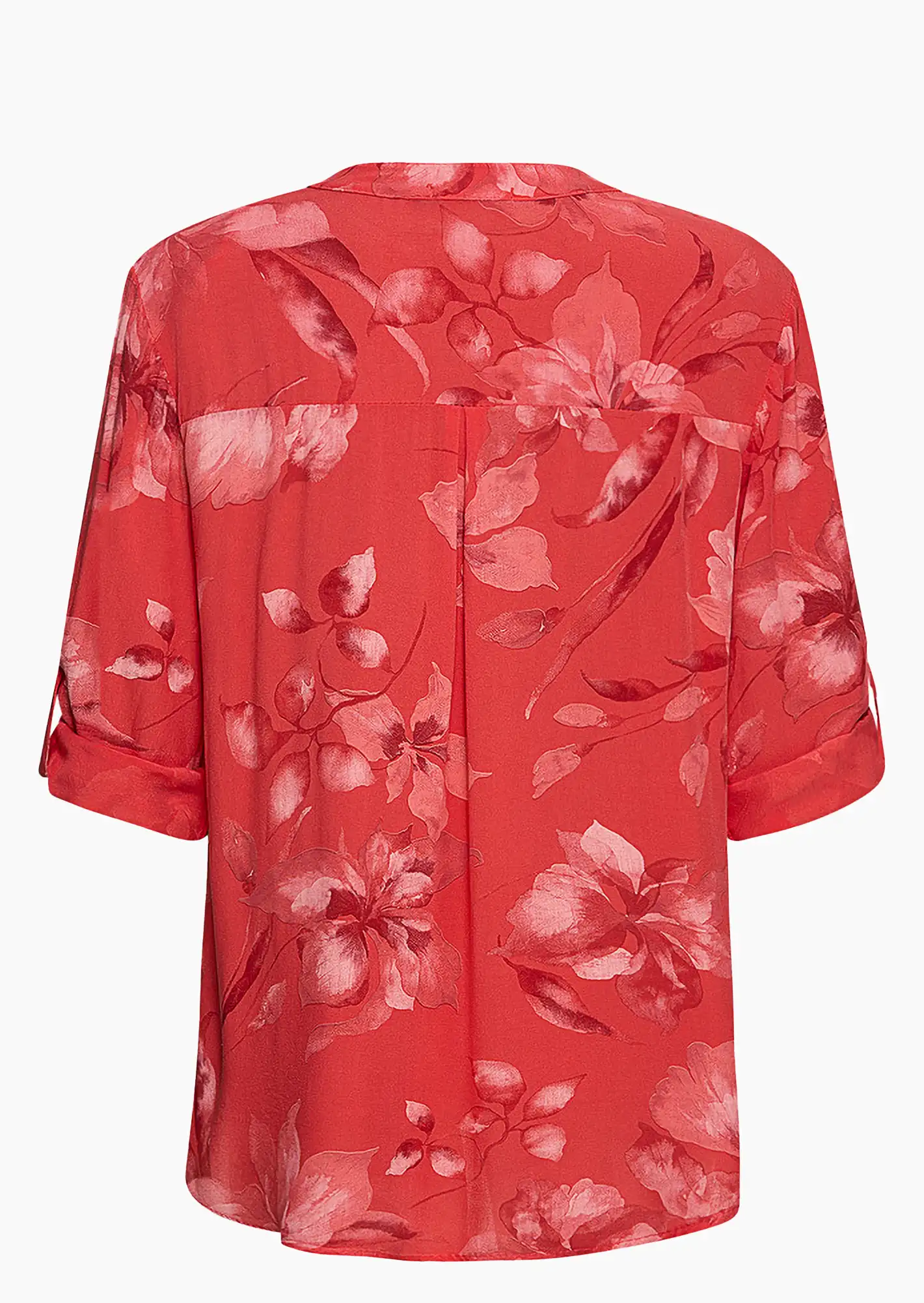 Bluse im Alloverprint, koralle