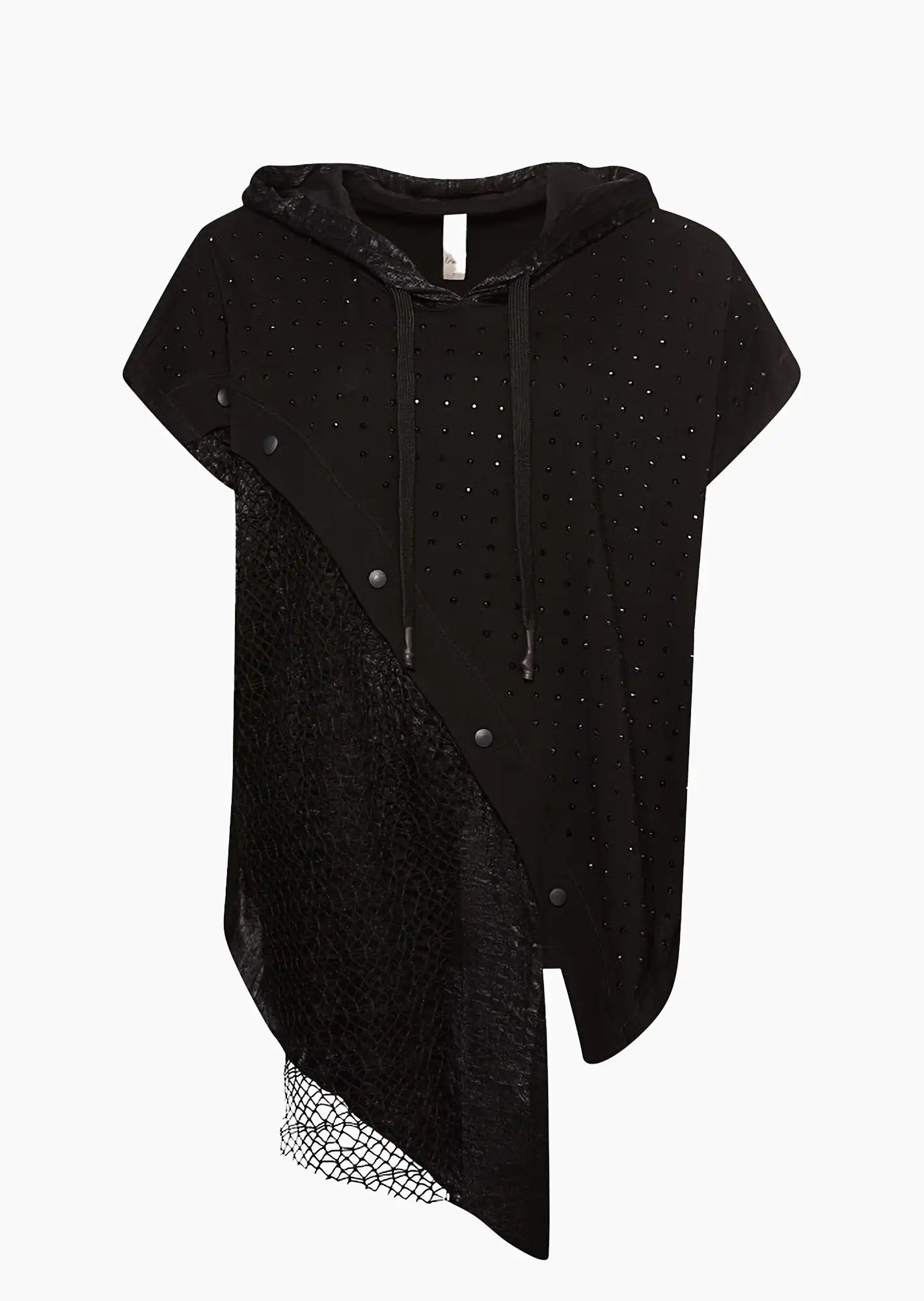 Shirt mit Netz, schwarz