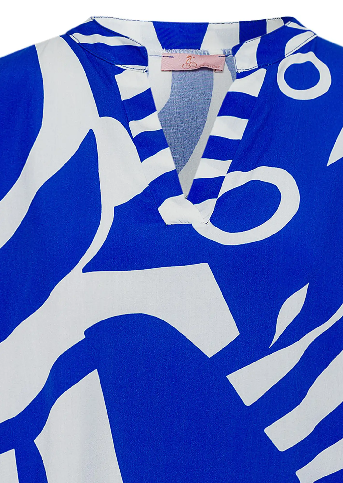 Bluse im Alloverprint, royal