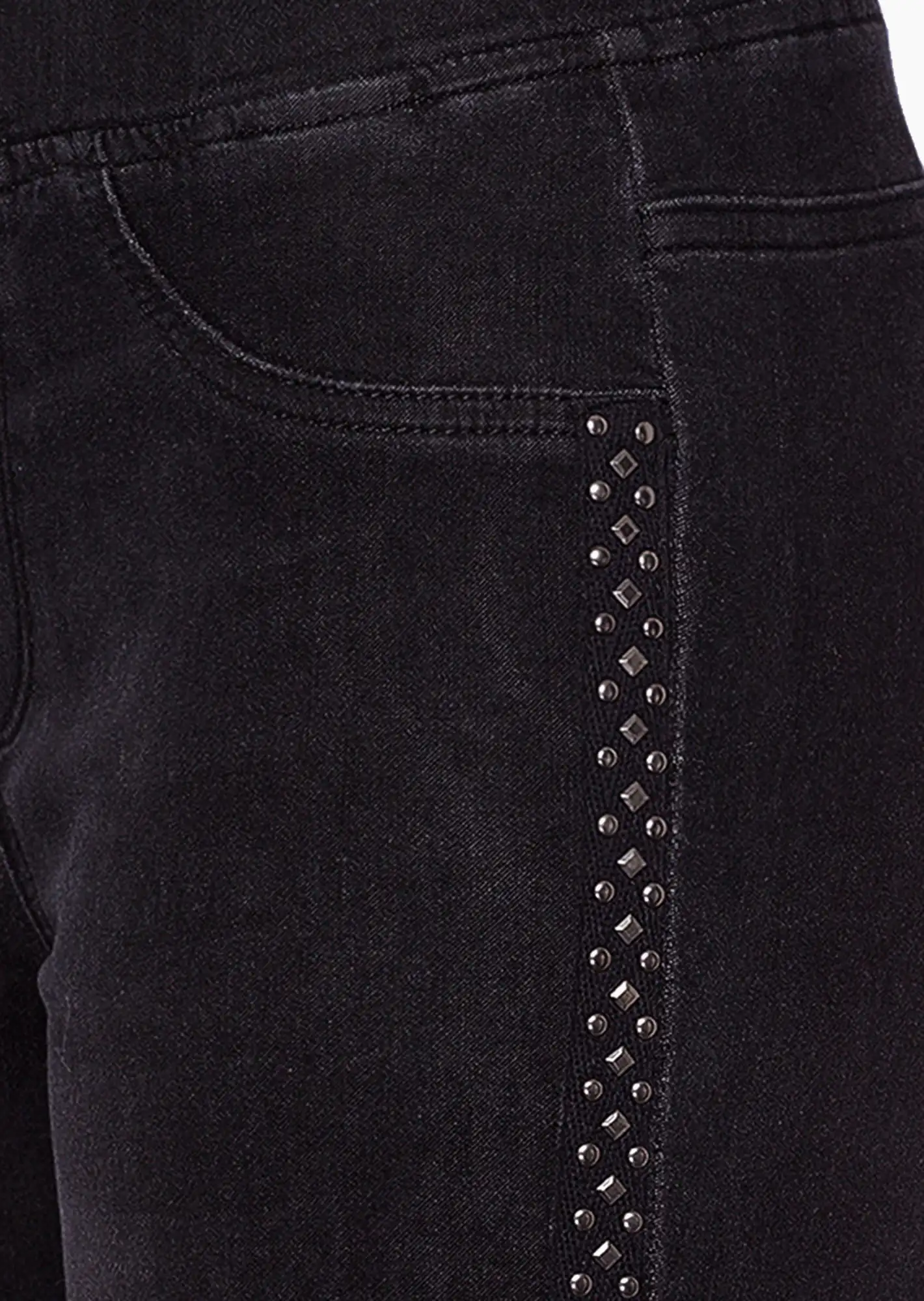 Jeggings, black denim