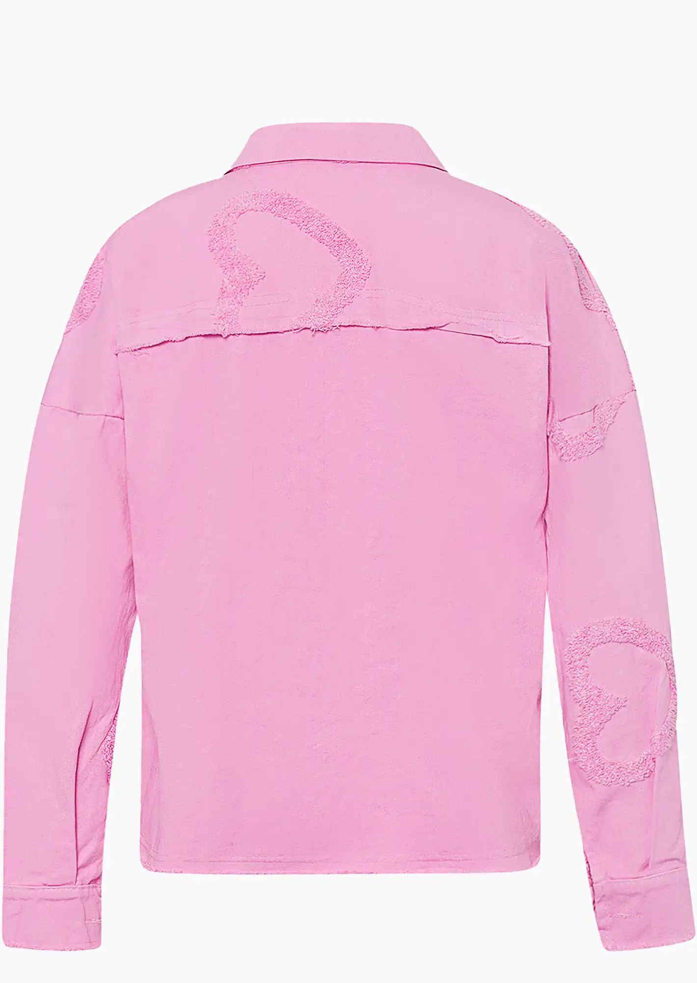 Jeansjacke 'Herz', pink fluro