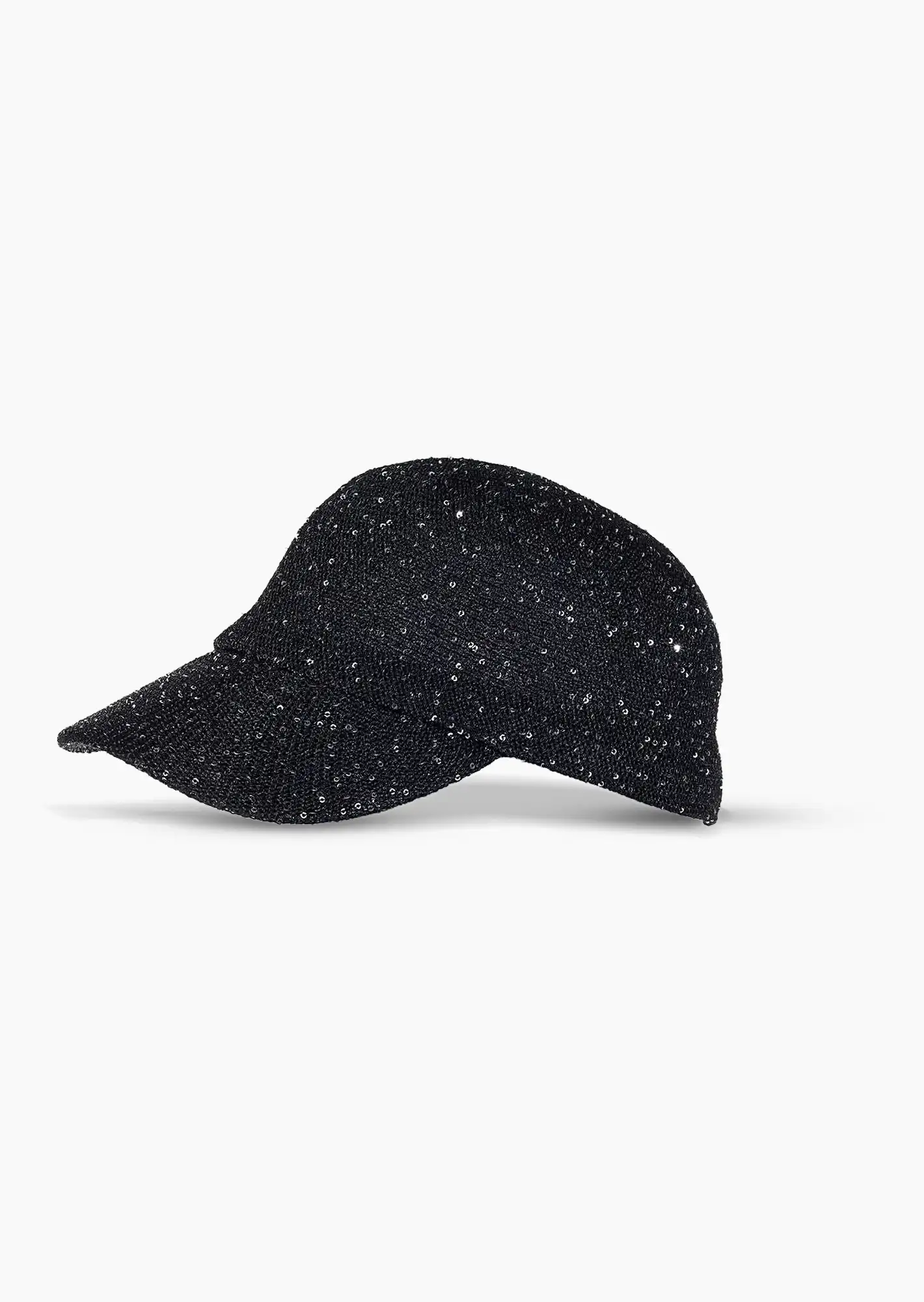 Kappe mit Pailletten, schwarz