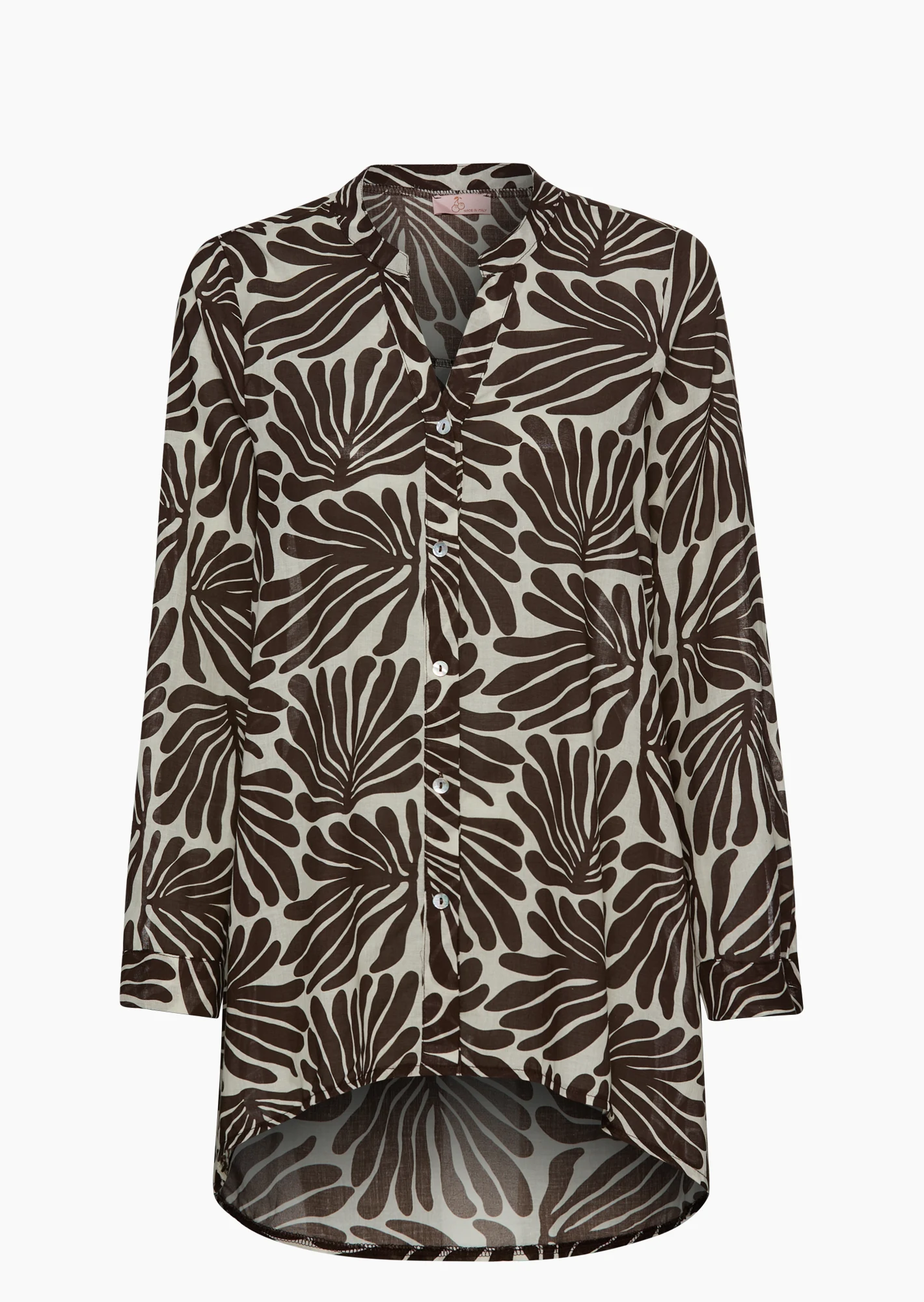 Bluse Vokuhila, mocca