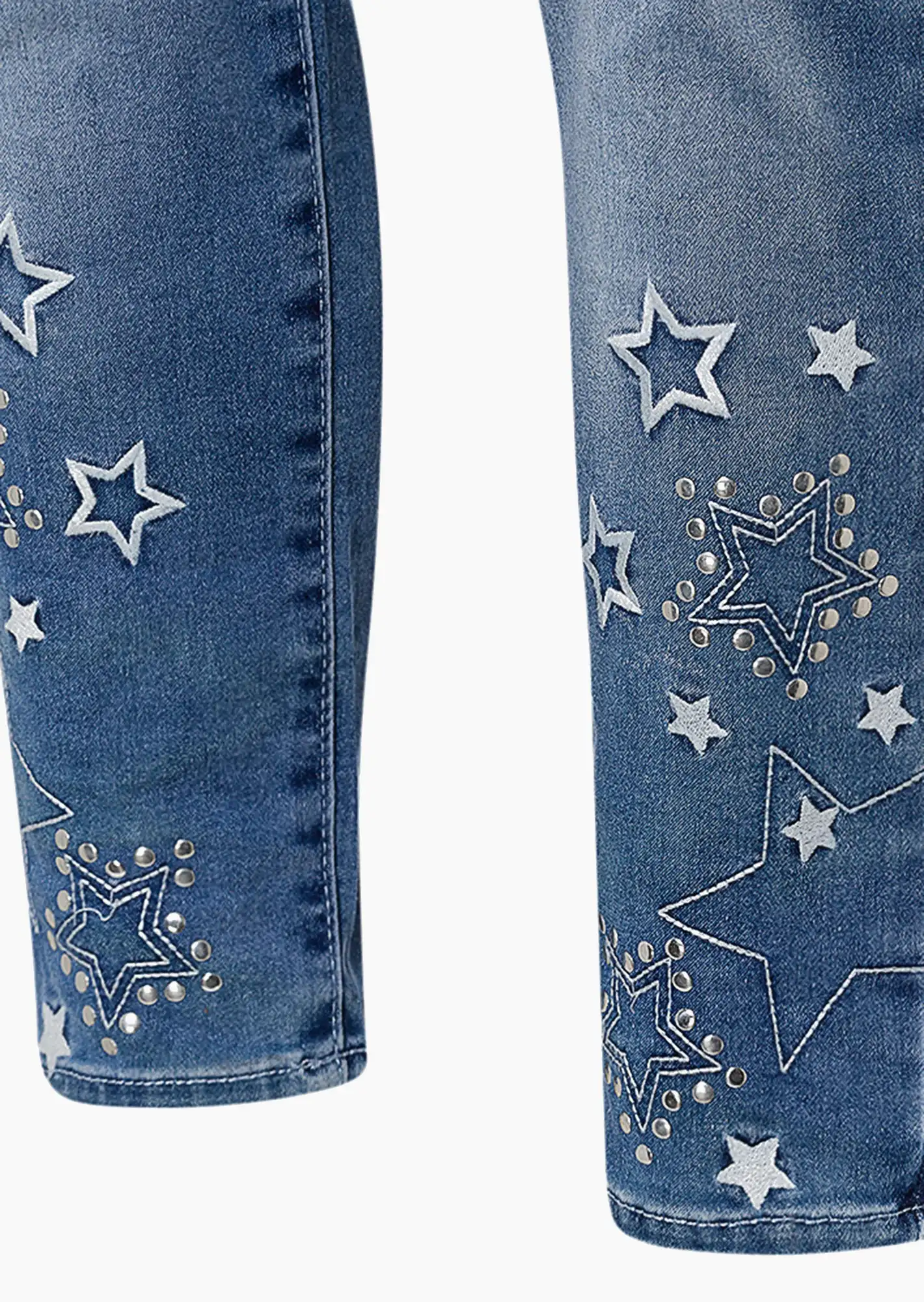 Jeggings 'Stars', light blue denim