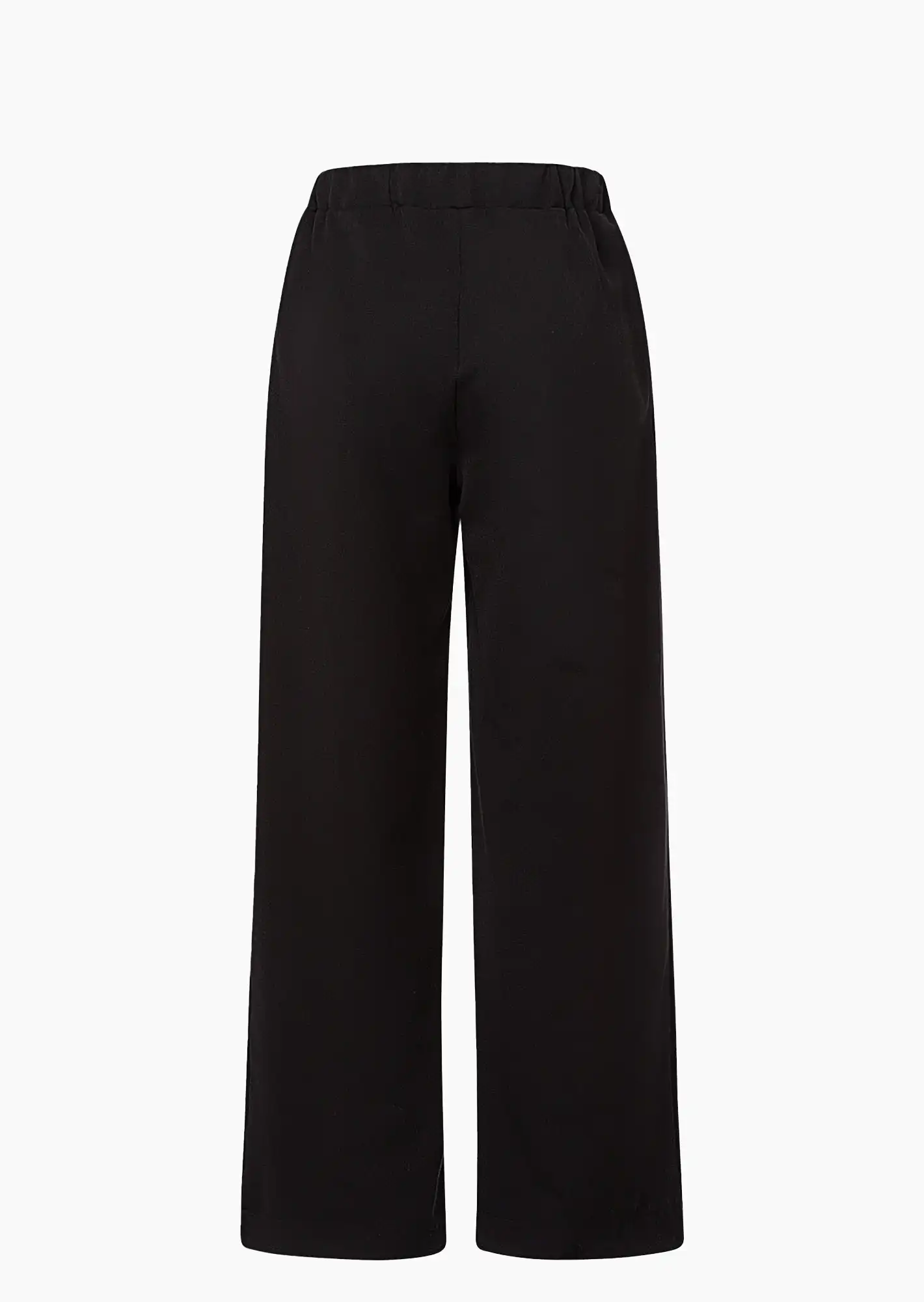 Wide Leg Hose lang, schwarz