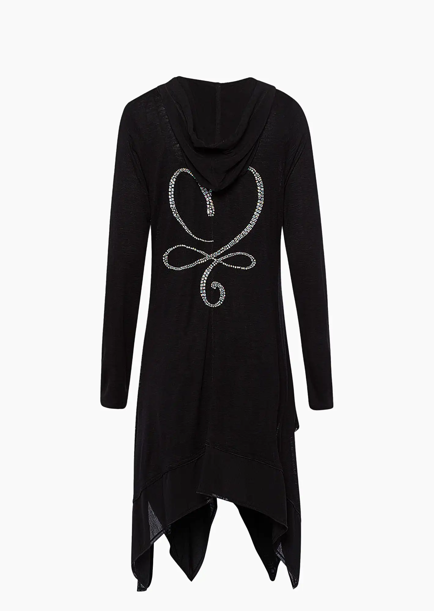 Shirtjacke 'Heart', schwarz
