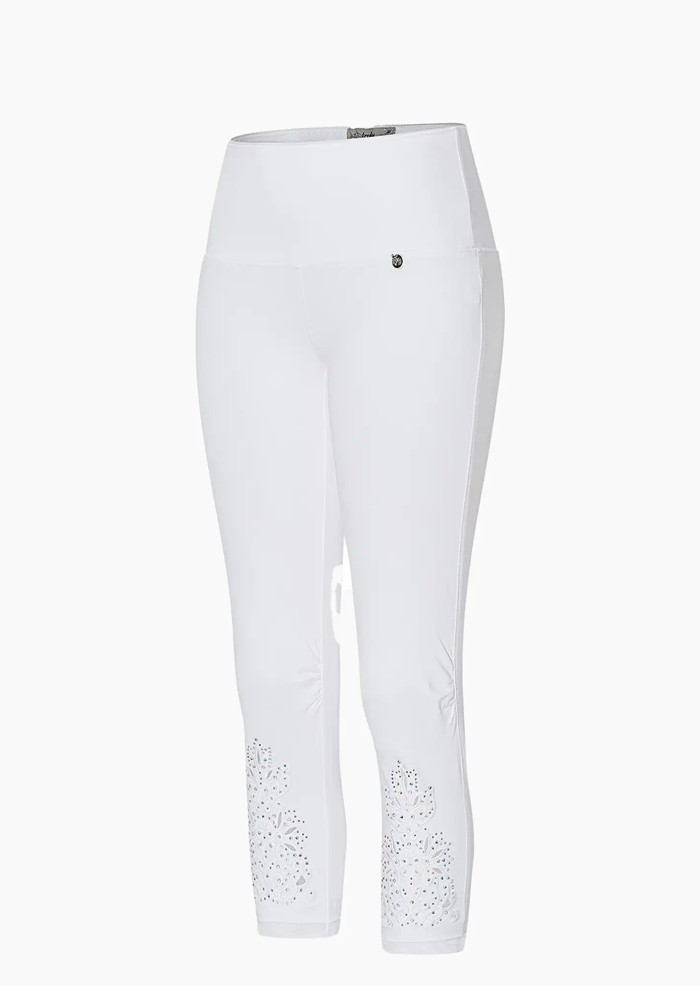 Leggings mit Stickerei, weiß