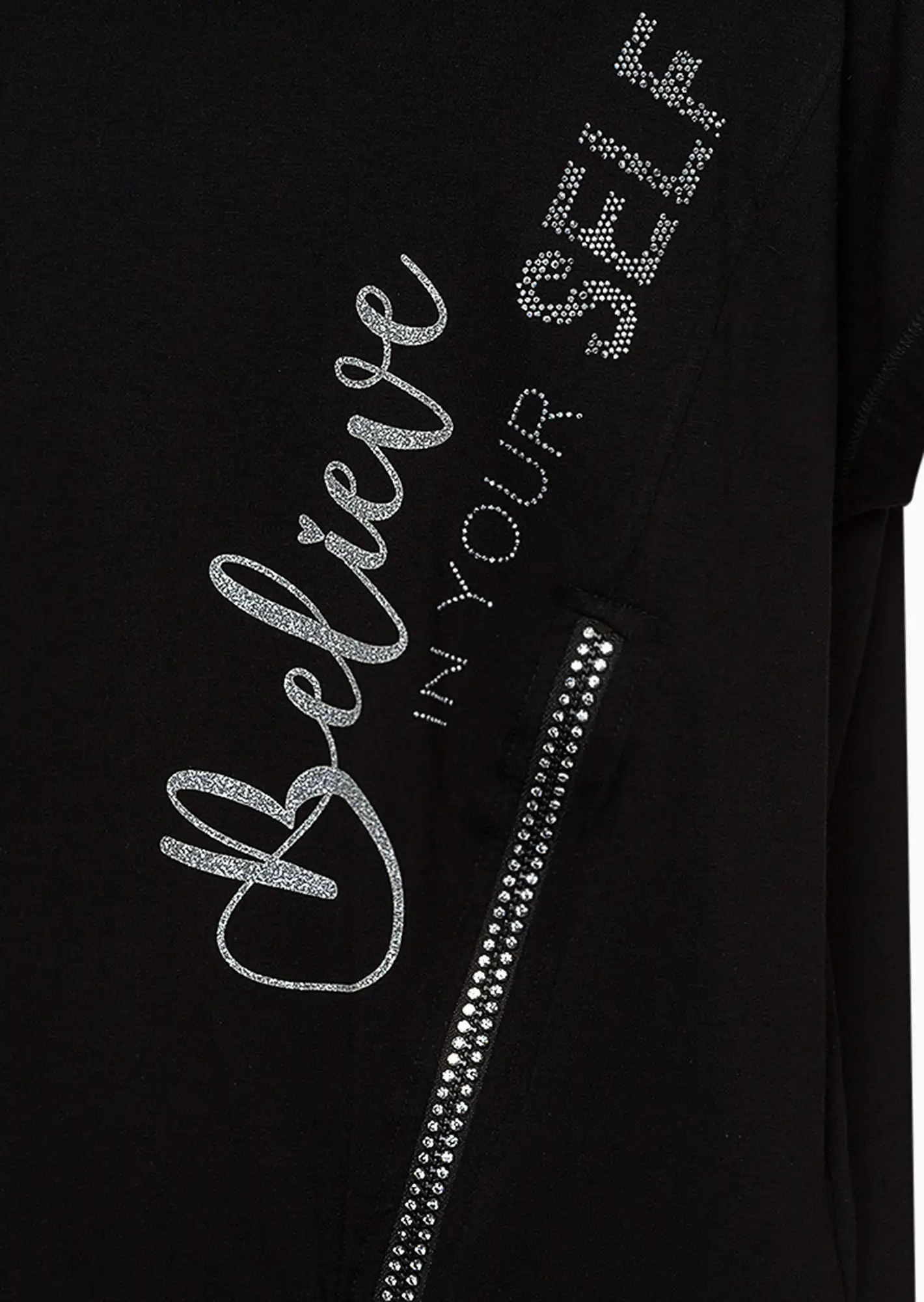 Shirt 'Believe', schwarz